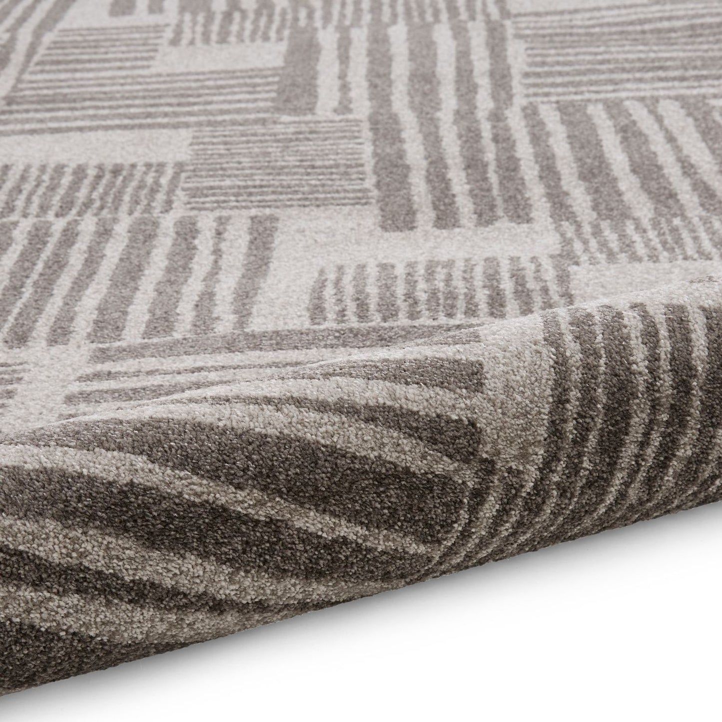 Catherine Lansfield Blocks Dark Grey and Grey Rug