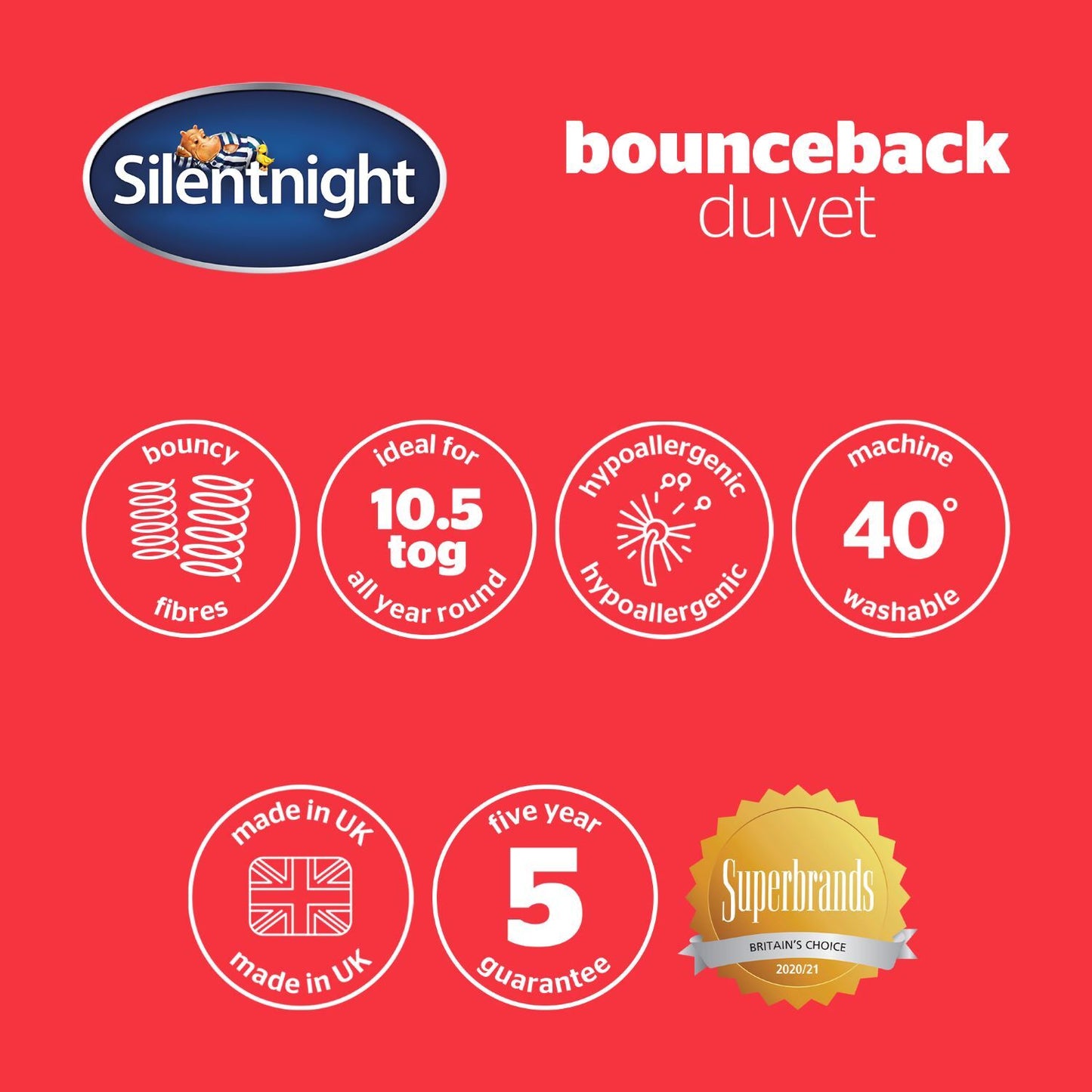 Silentnight Bounceback 10.5 Tog Duvet