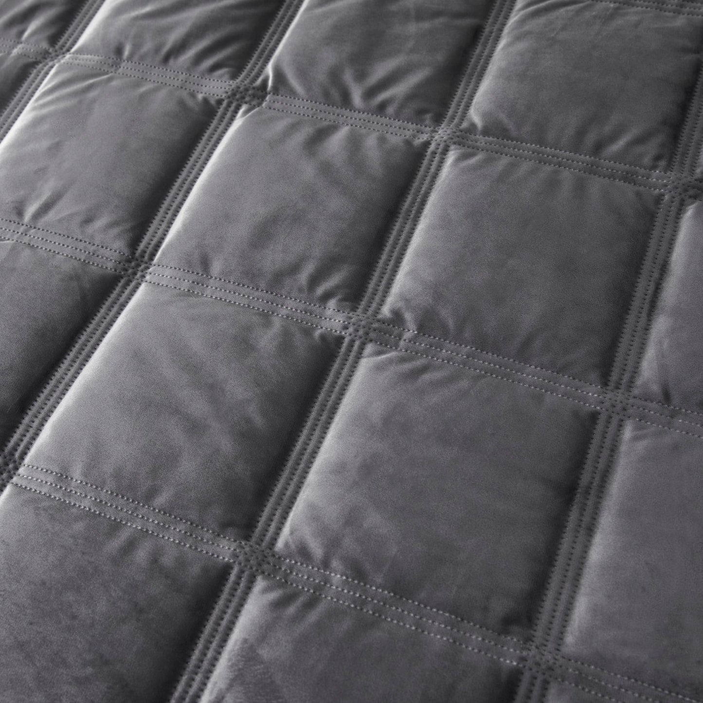 Brighton Square Slate Velvet Duvet Set