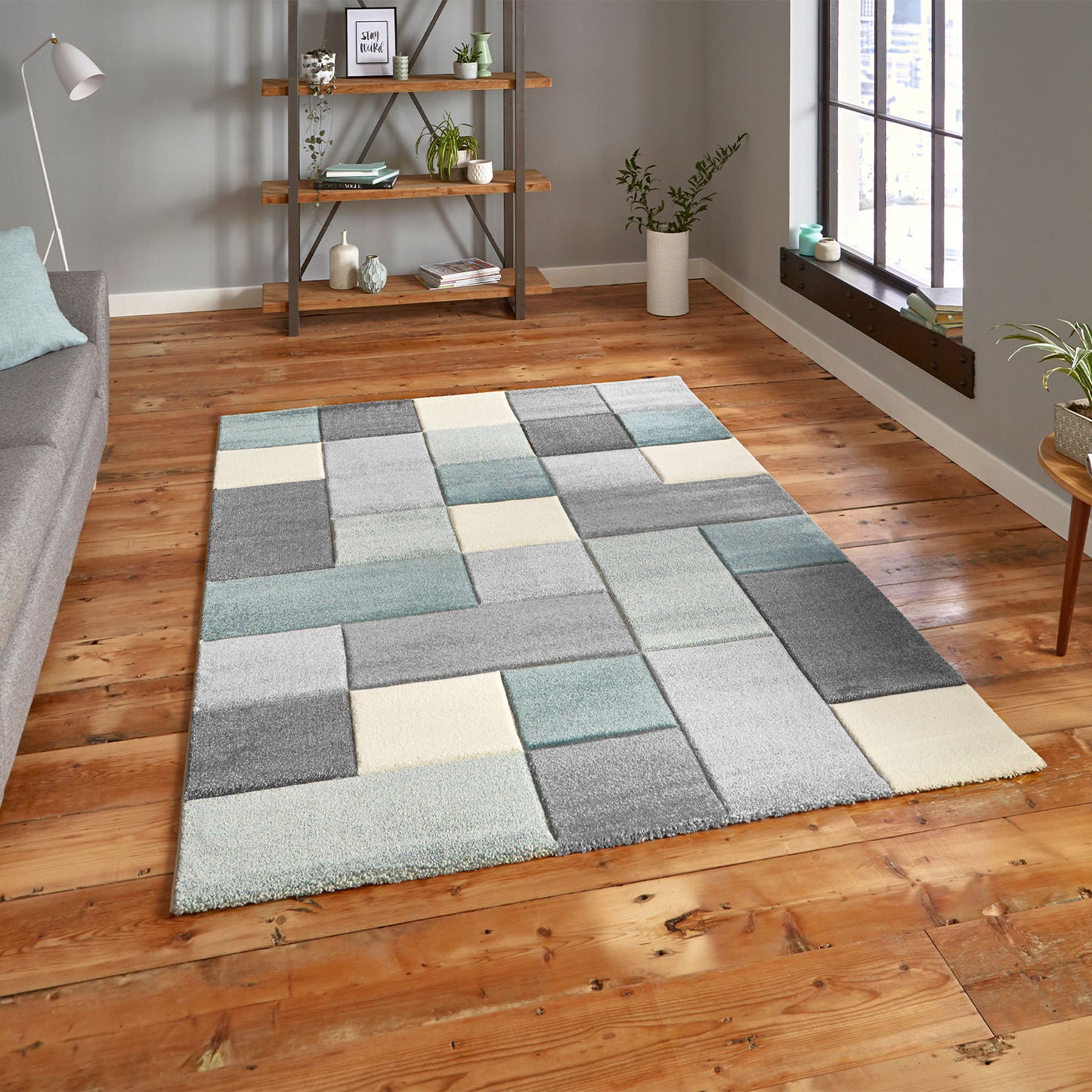 Brooklyn Grey Blue Rug