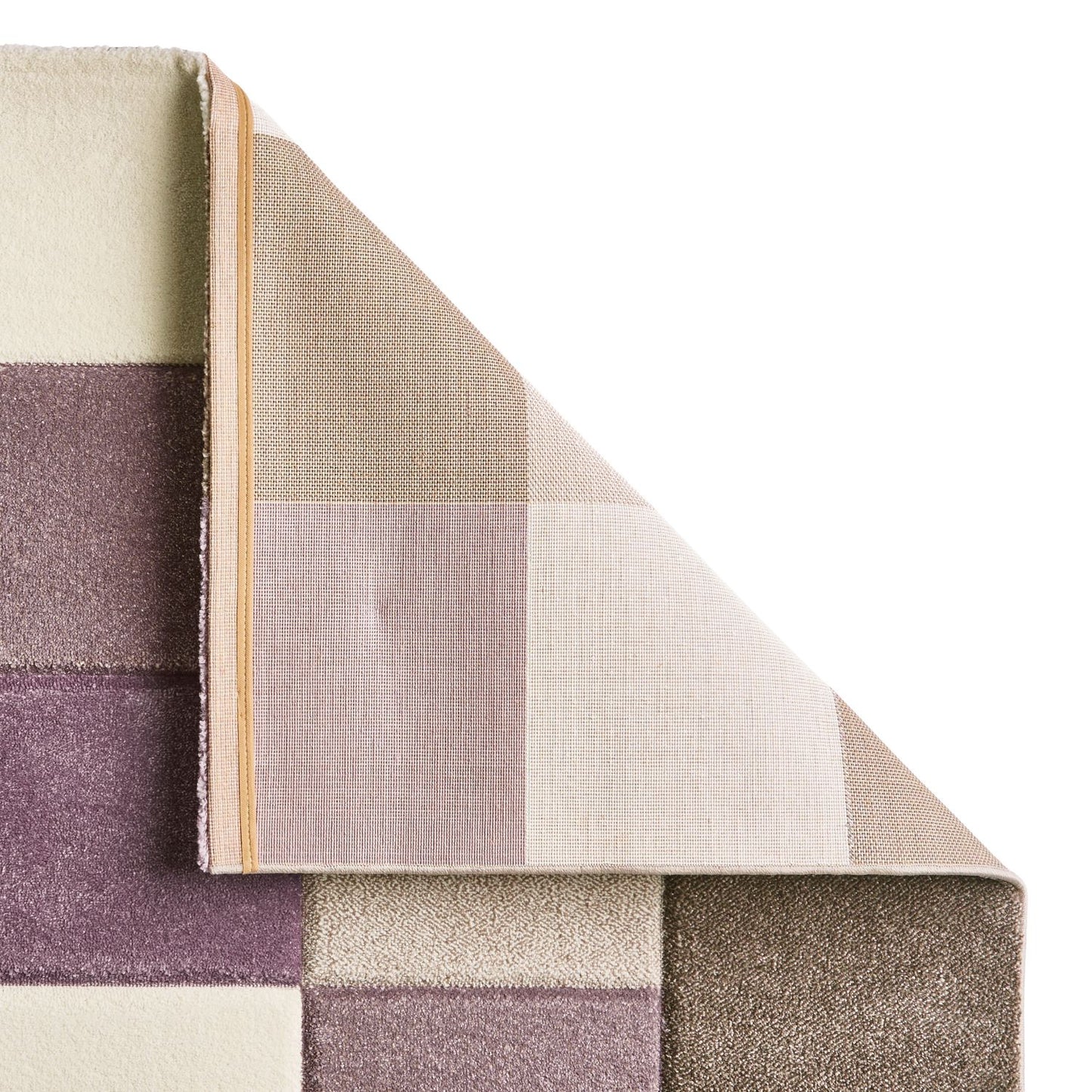 Brooklyn 646 Beige and Purple Modern Geometric Rug