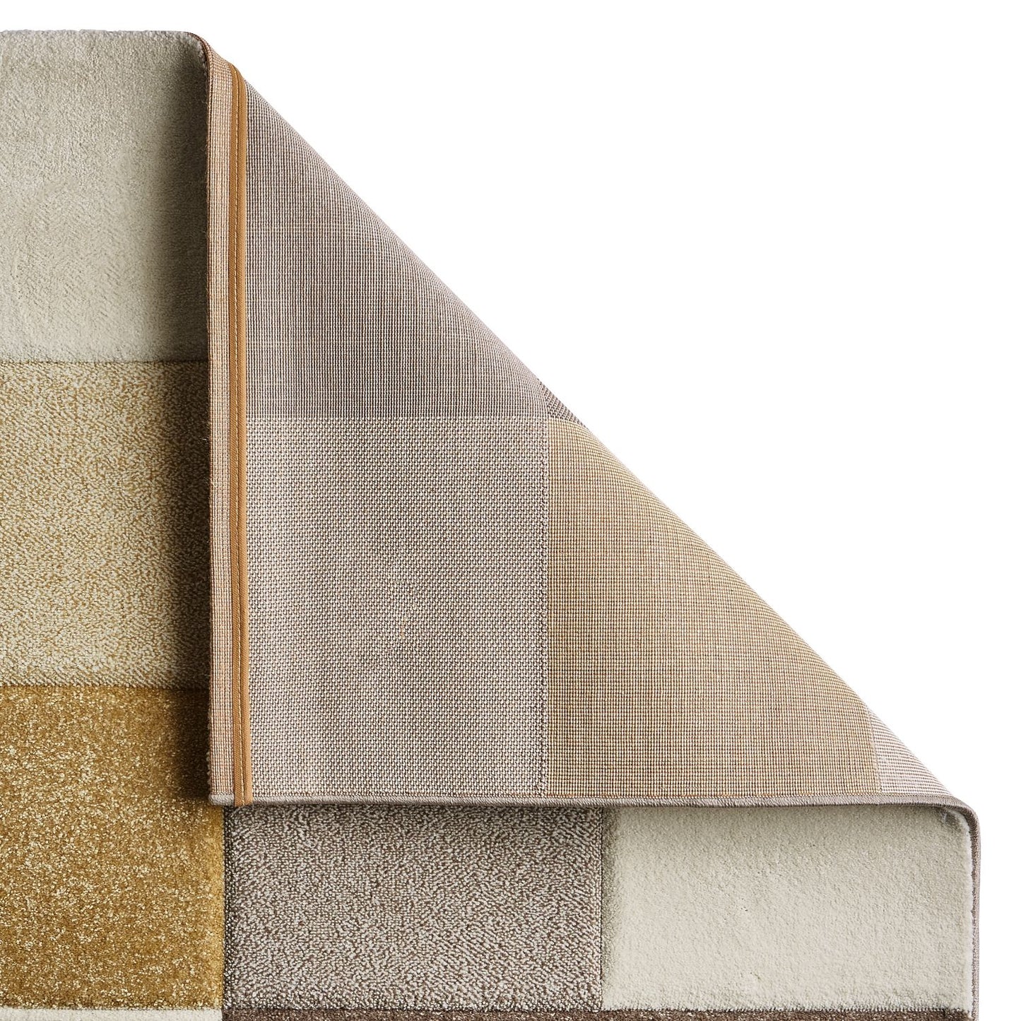 Brooklyn 646 Beige and Yellow Modern Geometric Rug