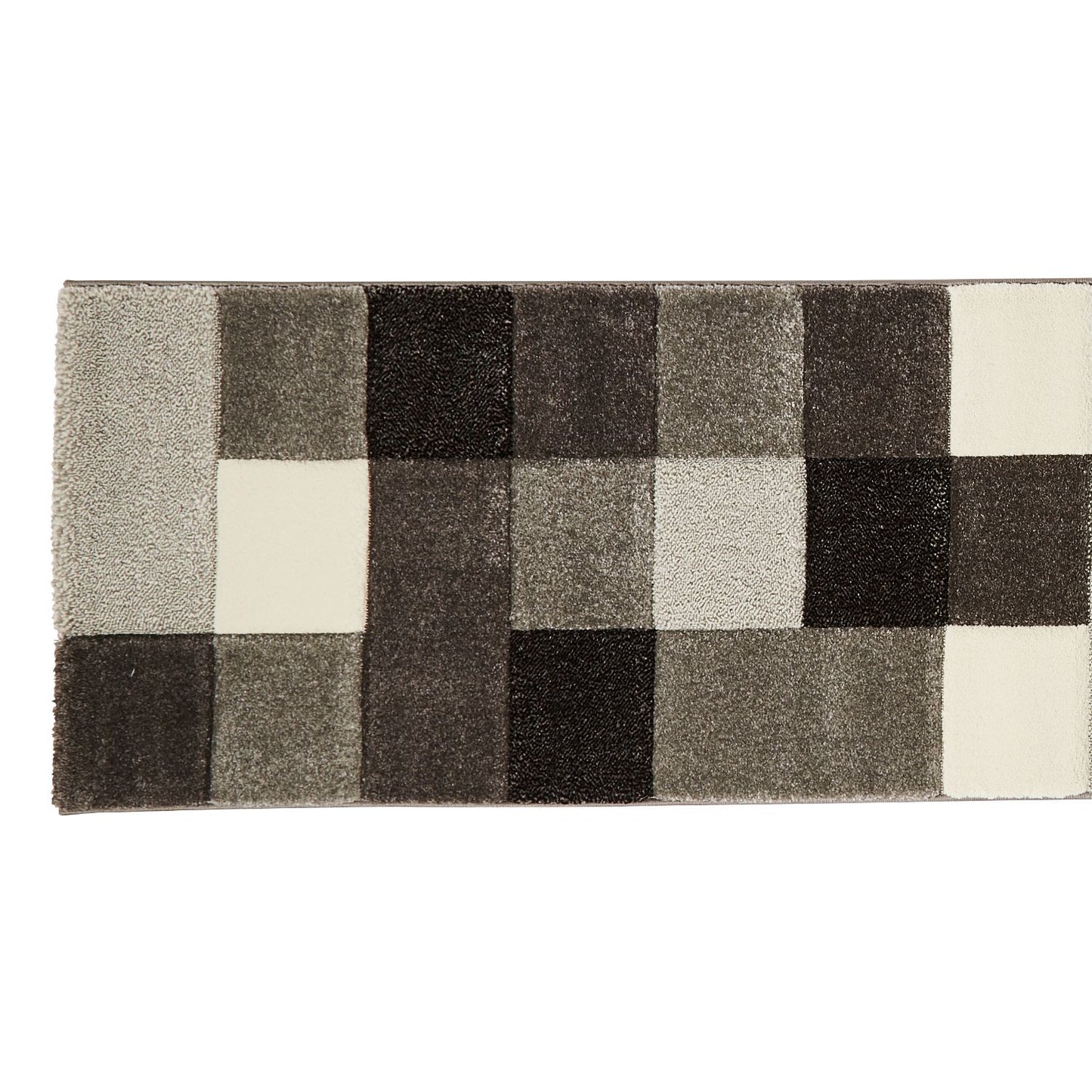 Brooklyn 646 Grey Modern Geometric Runner Rug