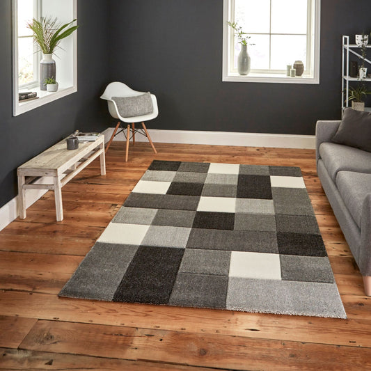 Brooklyn 646 Grey Modern Geometric Rug