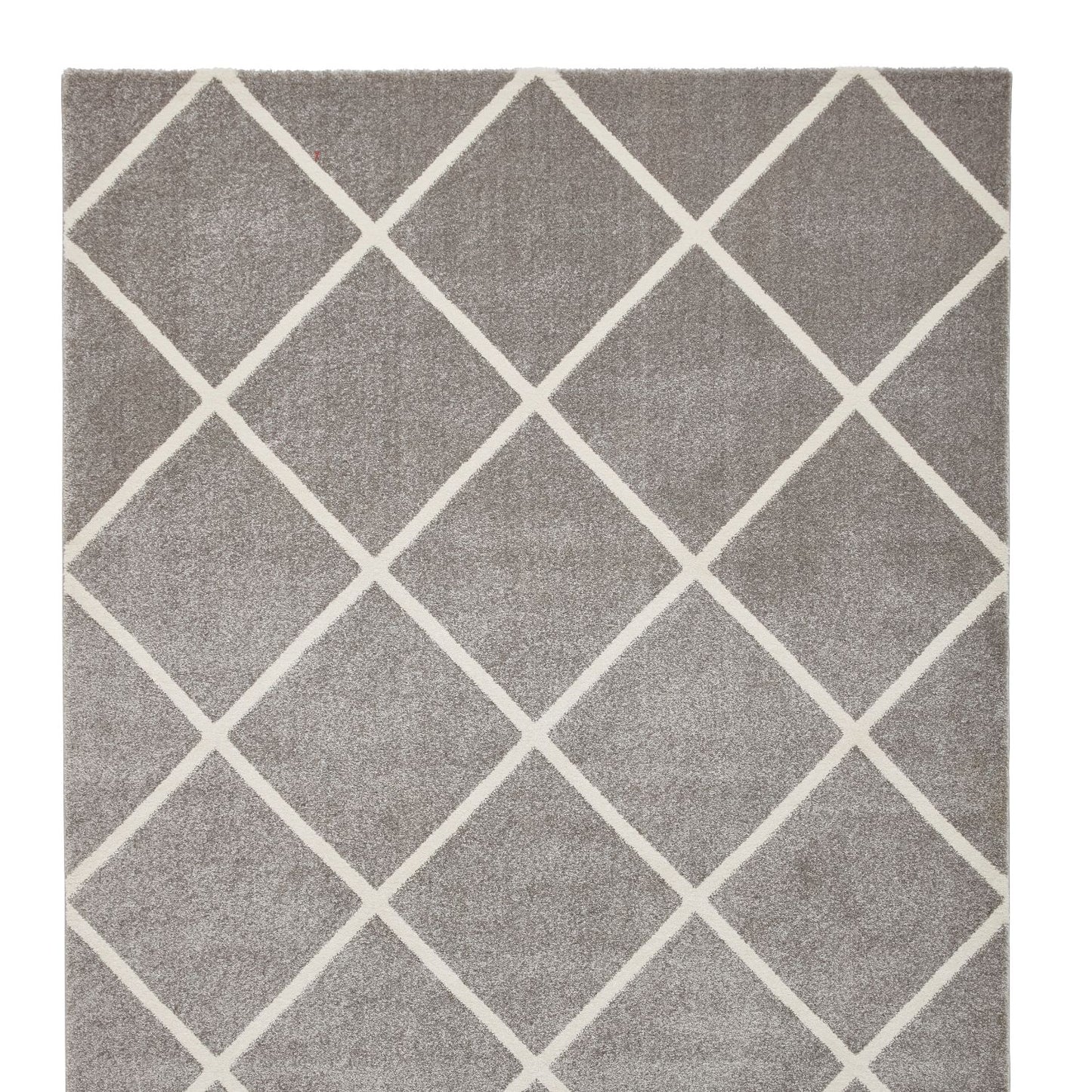 Brooklyn BRK35 Grey and Cream Modern Geometric Rug