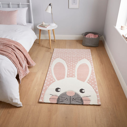 Brooklyn Pink Rabbit 20341 Kids Rug