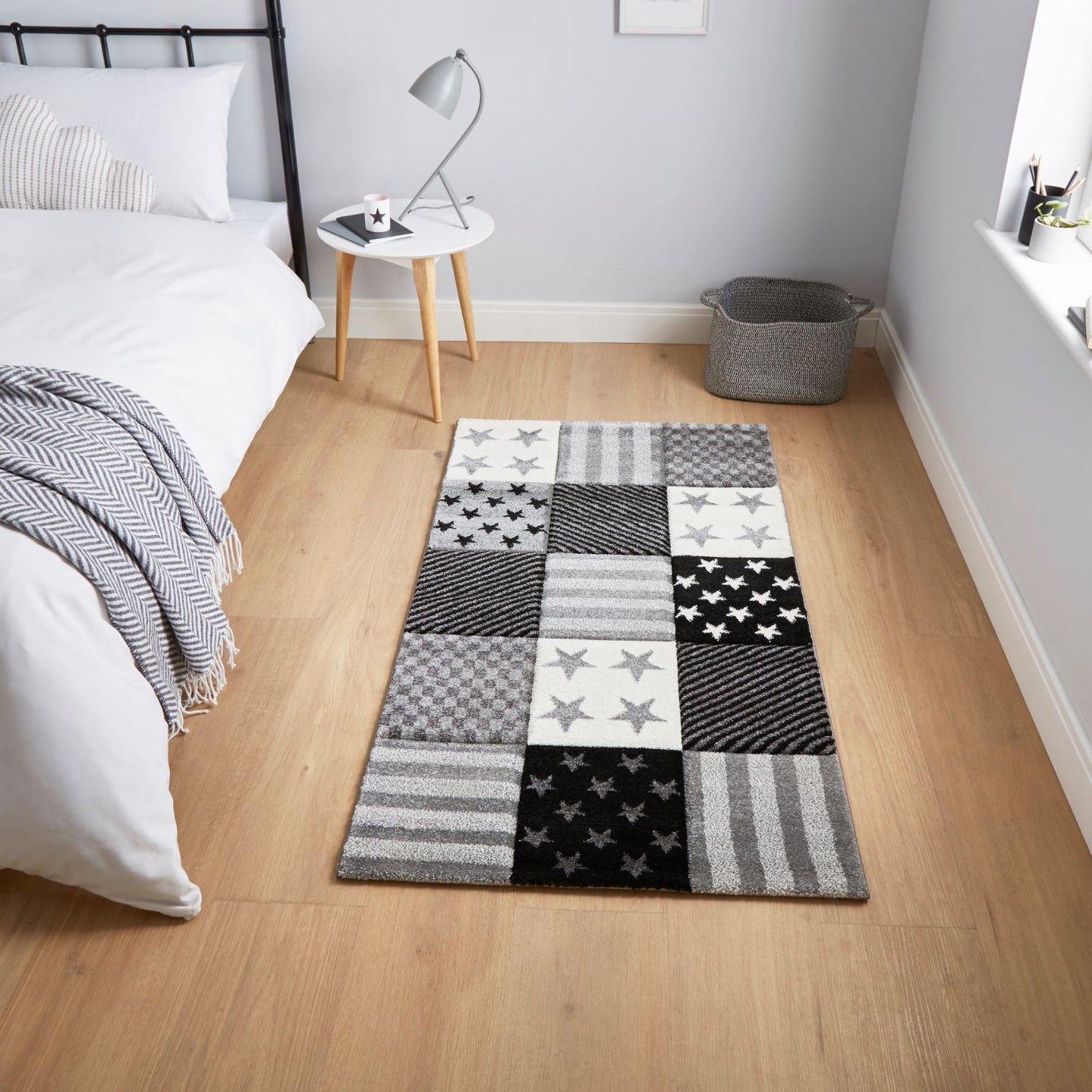 Brooklyn Grey Patchwork 777 Kids Rug