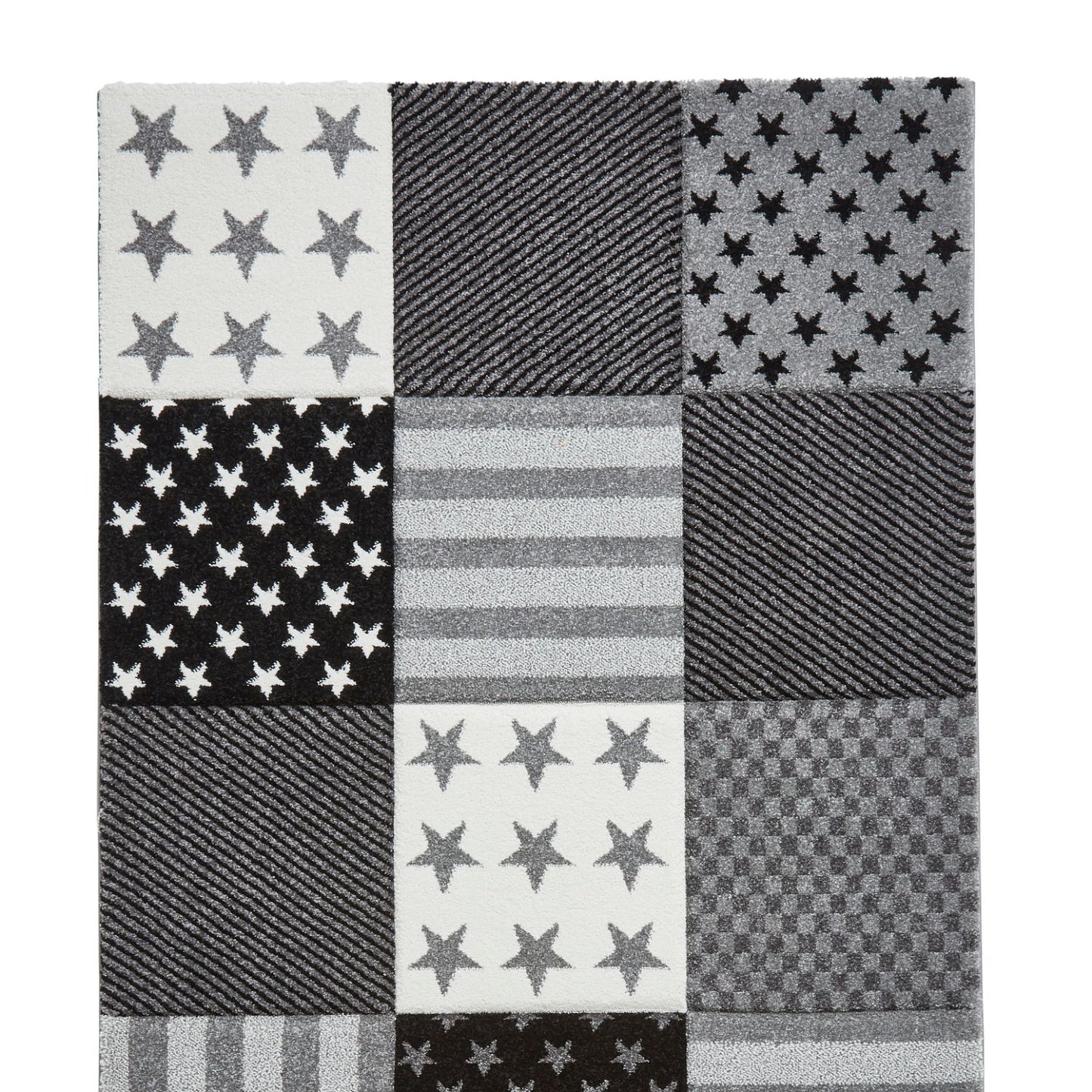 Brooklyn Grey Patchwork 777 Kids Rug