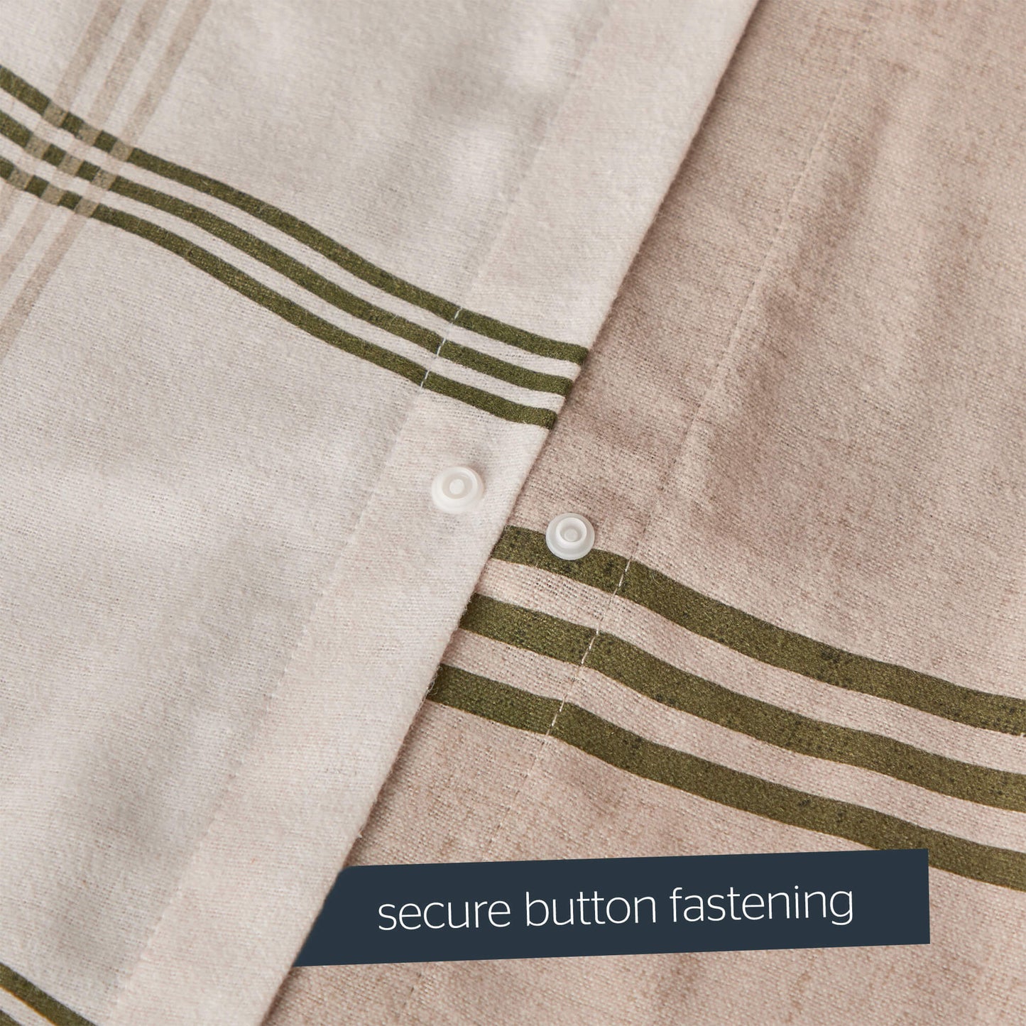 Silentnight Natural Check Brushed Cotton Duvet Set