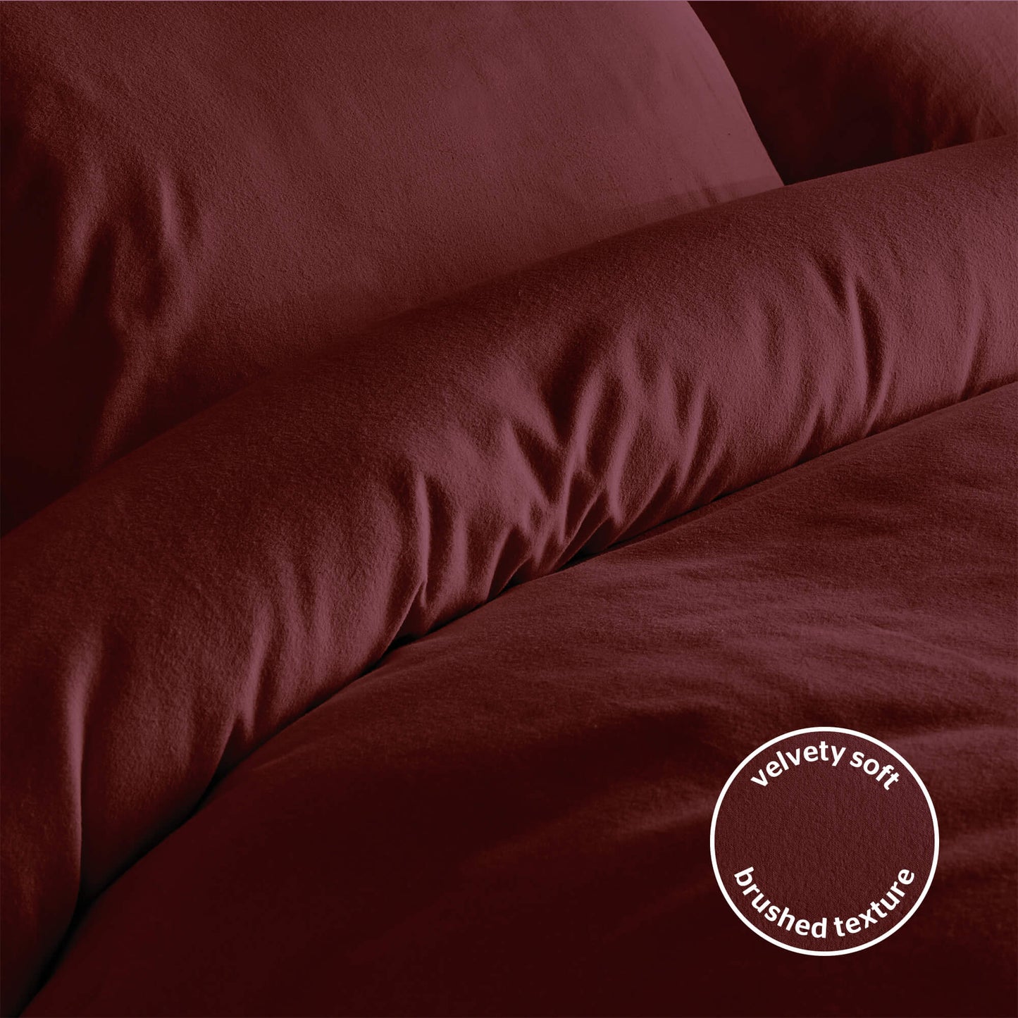 Silentnight Burgundy Brushed Cotton Duvet Set