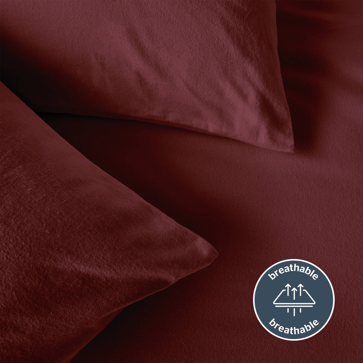 Silentnight Burgundy Brushed Cotton Duvet Set