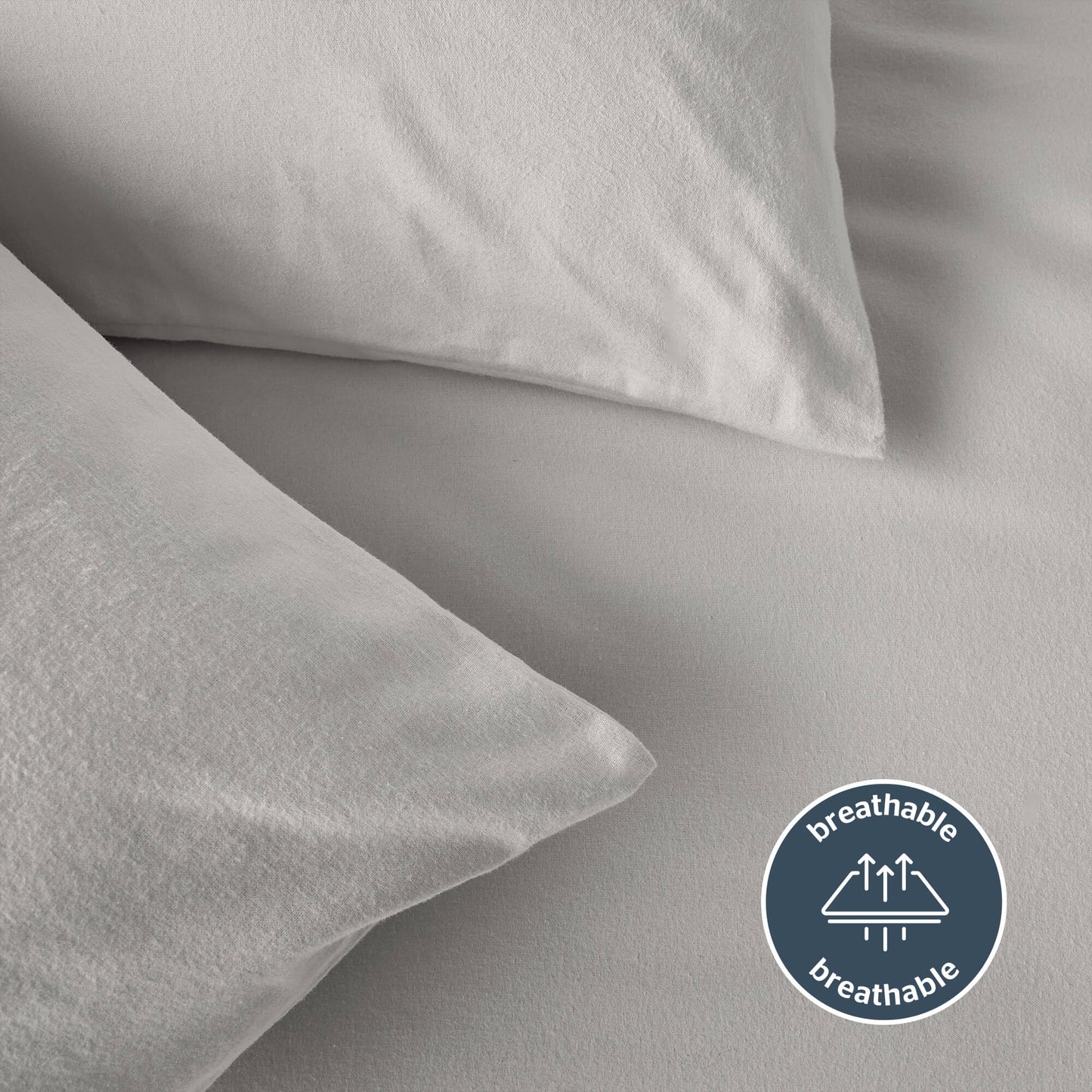 Silentnight Silver Grey Brushed Cotton Duvet Set