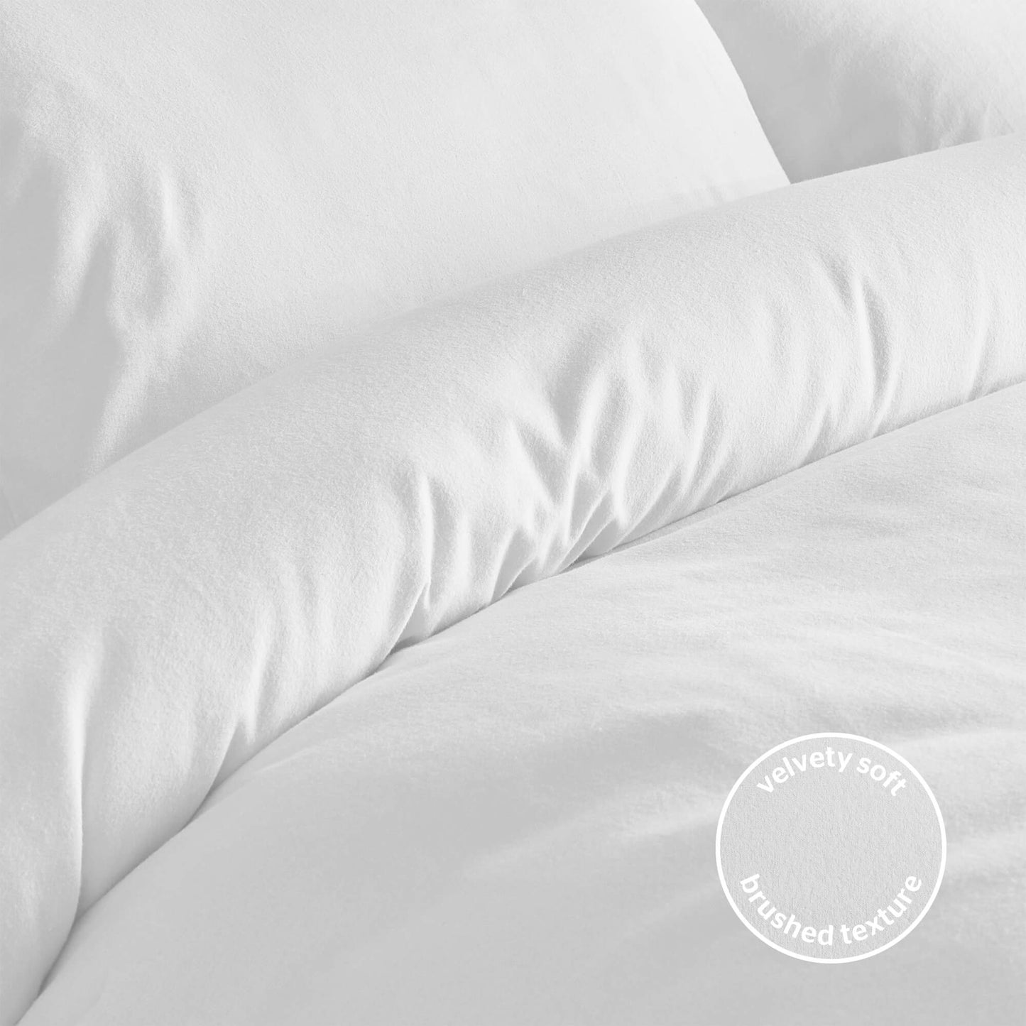Silentnight White Brushed Cotton Duvet Set