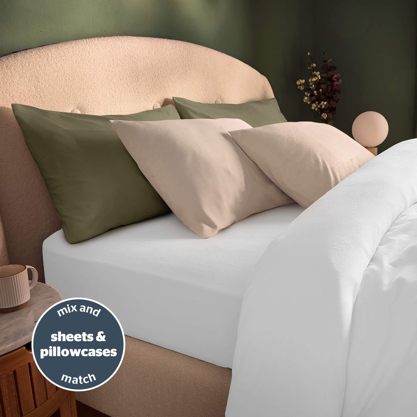 Silentnight White Brushed Cotton Duvet Set
