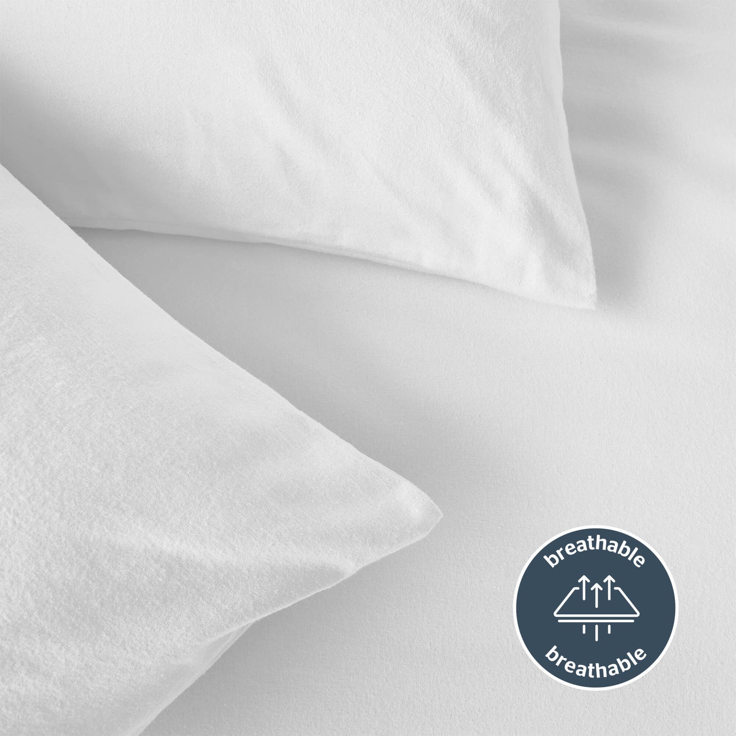 Silentnight White Brushed Cotton Duvet Set