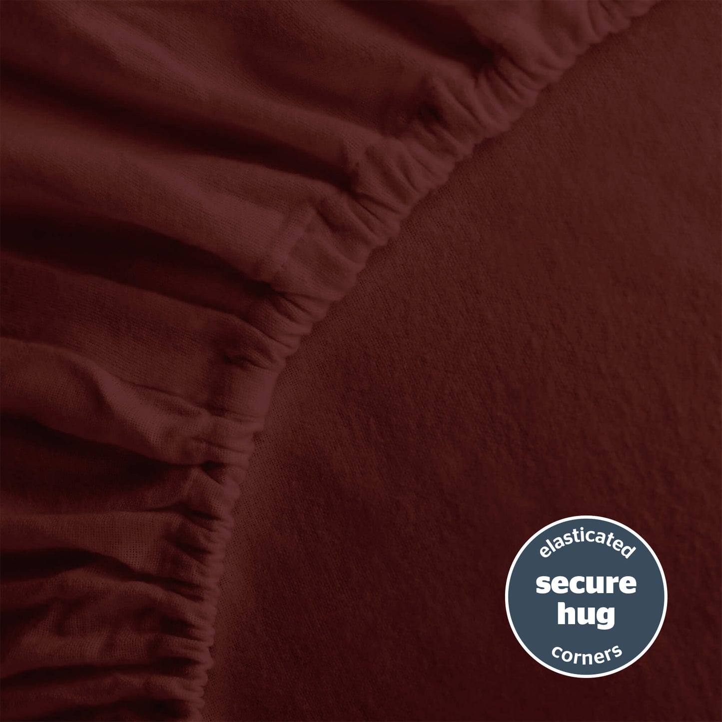 Silentnight Burgundy Brushed Cotton Fitted Sheet