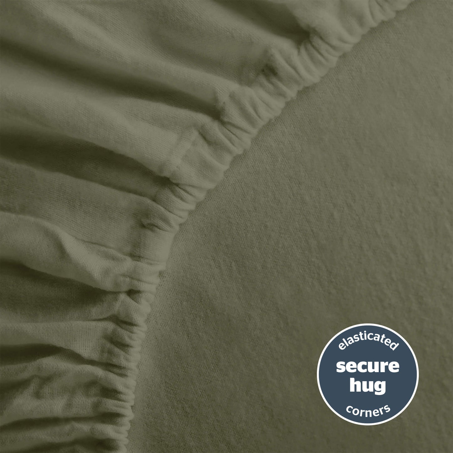 Silentnight Olive Green Brushed Cotton Fitted Sheet