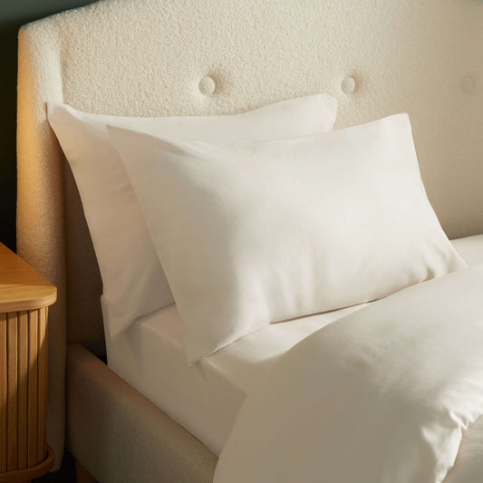 Silentnight Brushed Almond Cotton Pillowcase Pair