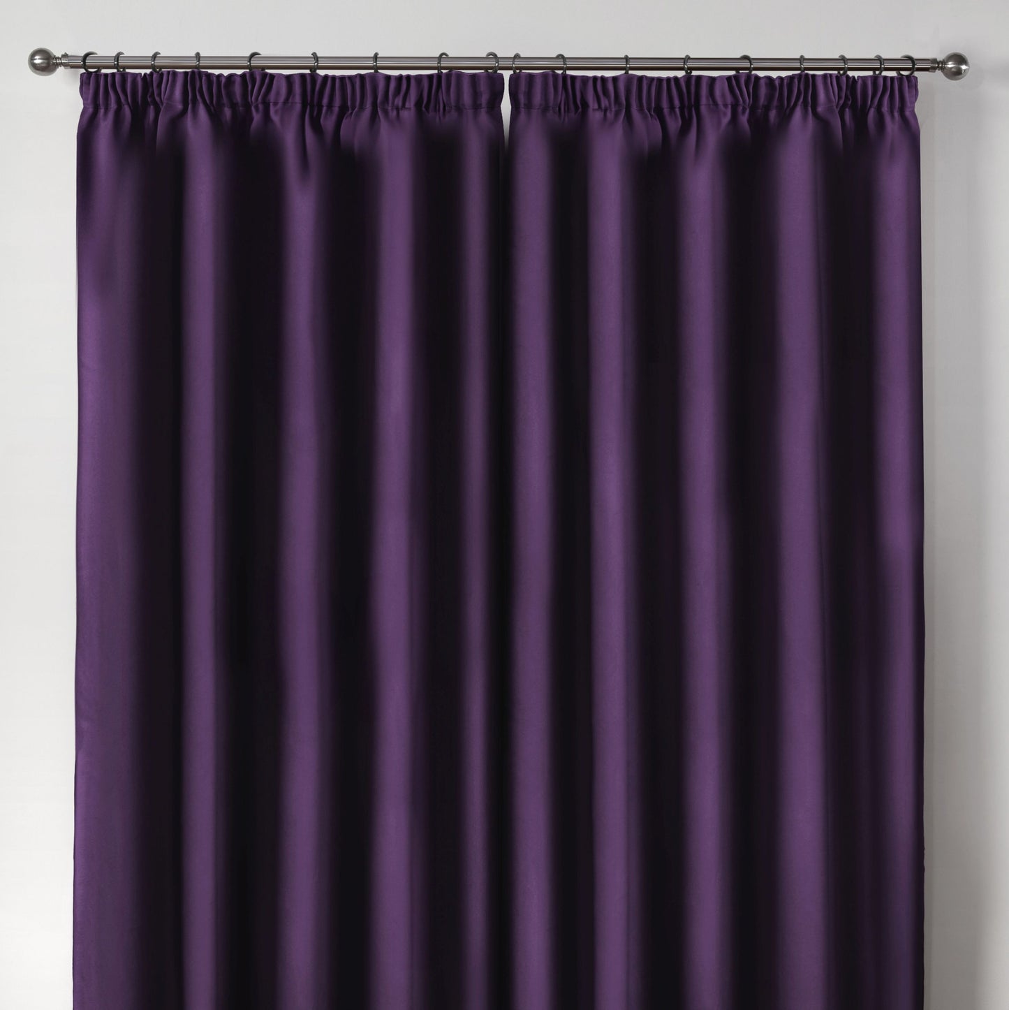 Cali Amethyst Purple Thermal Blackout Pencil Pleat Curtains