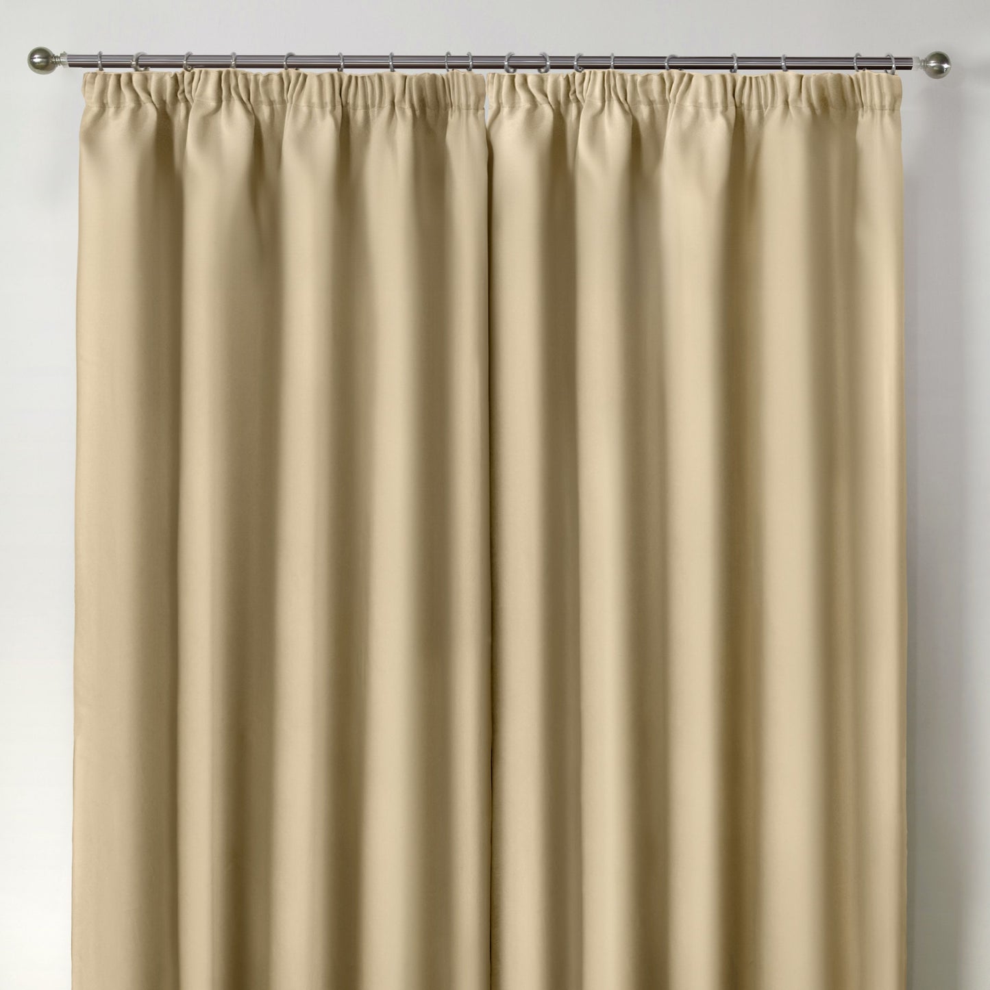 Cali Beige Thermal Blackout Pencil Pleat Curtains