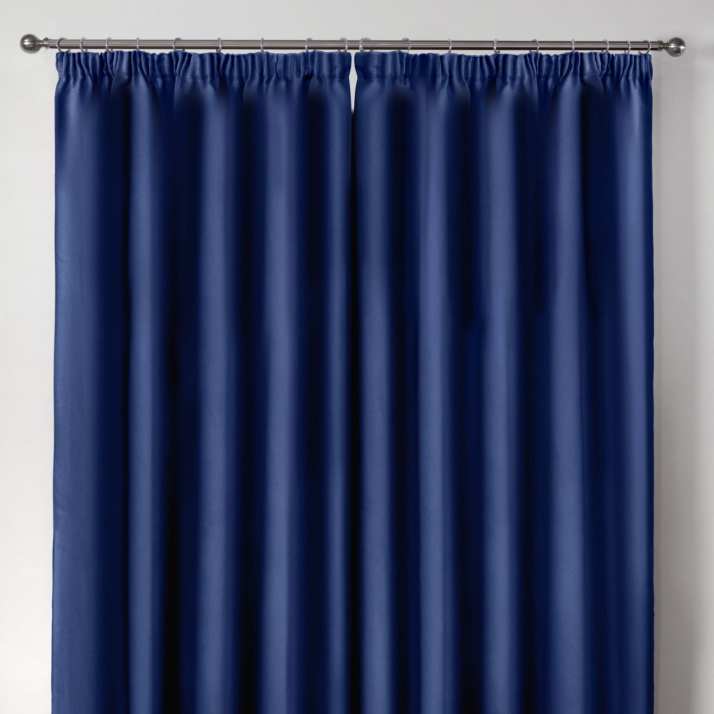 Cali Navy Blue Thermal Blackout Pencil Pleat Curtains