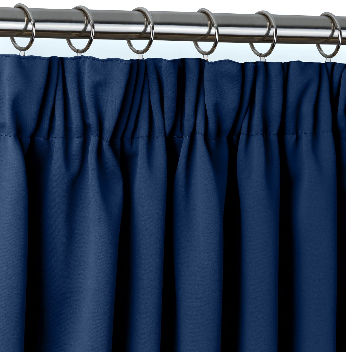 Cali Navy Blue Thermal Blackout Pencil Pleat Door Curtain