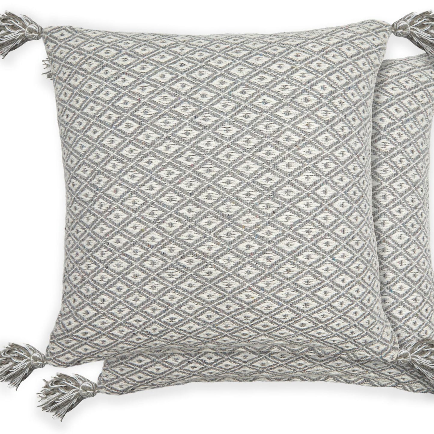 Casablanca Silver Recycled Cotton Cushion Cover (43cm x 43cm)