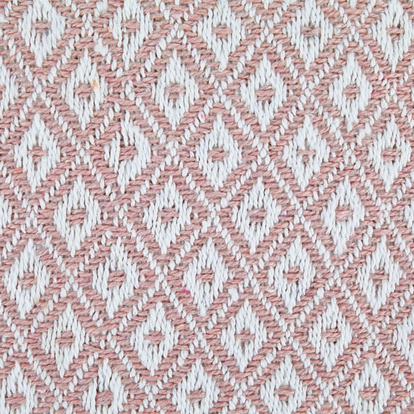 Casablanca Blush Pink Scandi Woven Recycled Cotton Throw