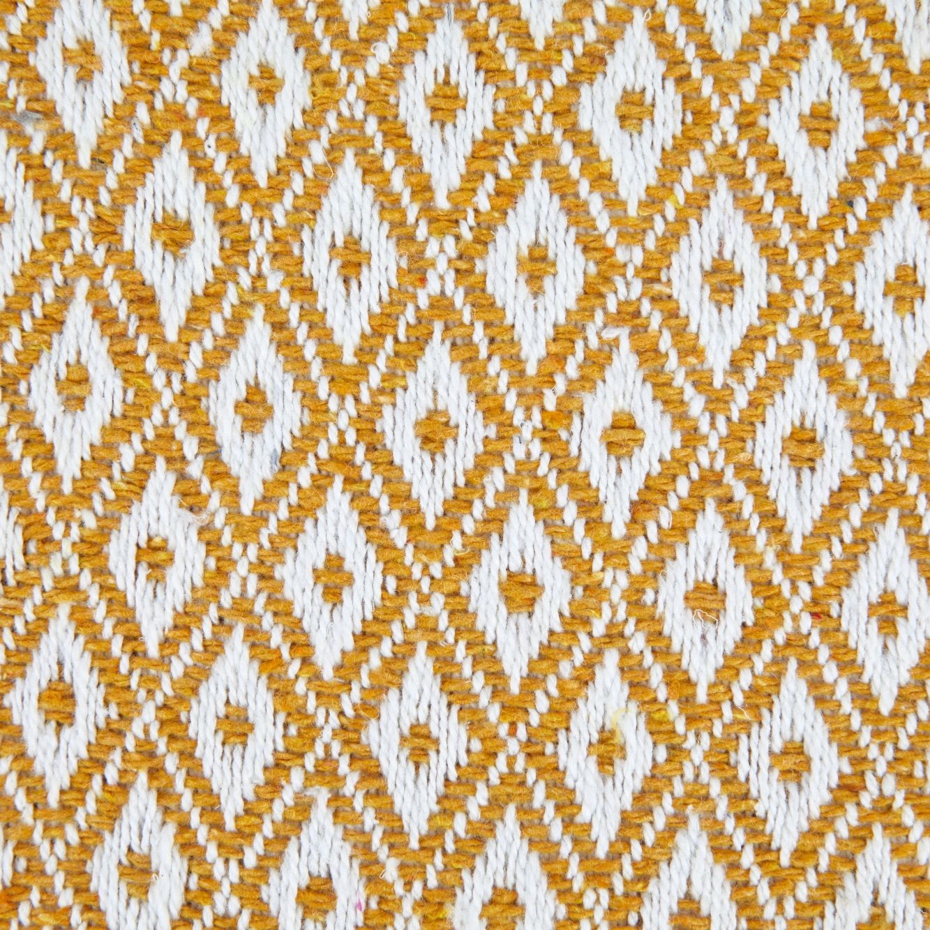 Casablanca Ochre Scandi Woven Recycled Cotton Throw