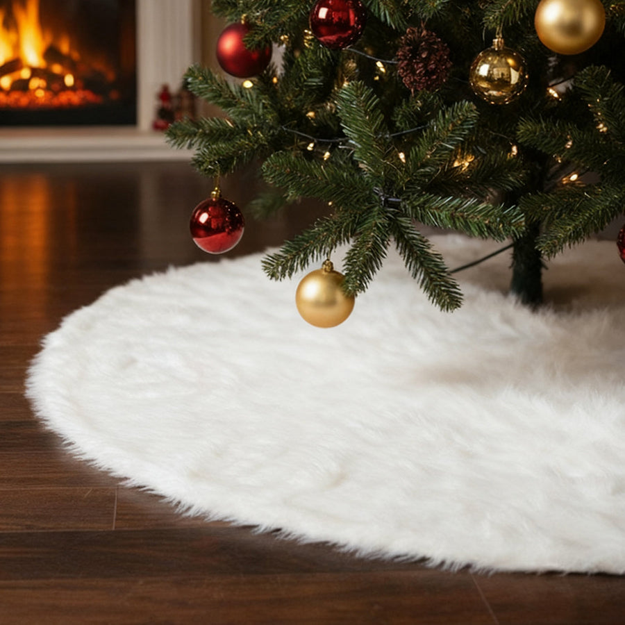 Christmas Tree Skirt White 90cm