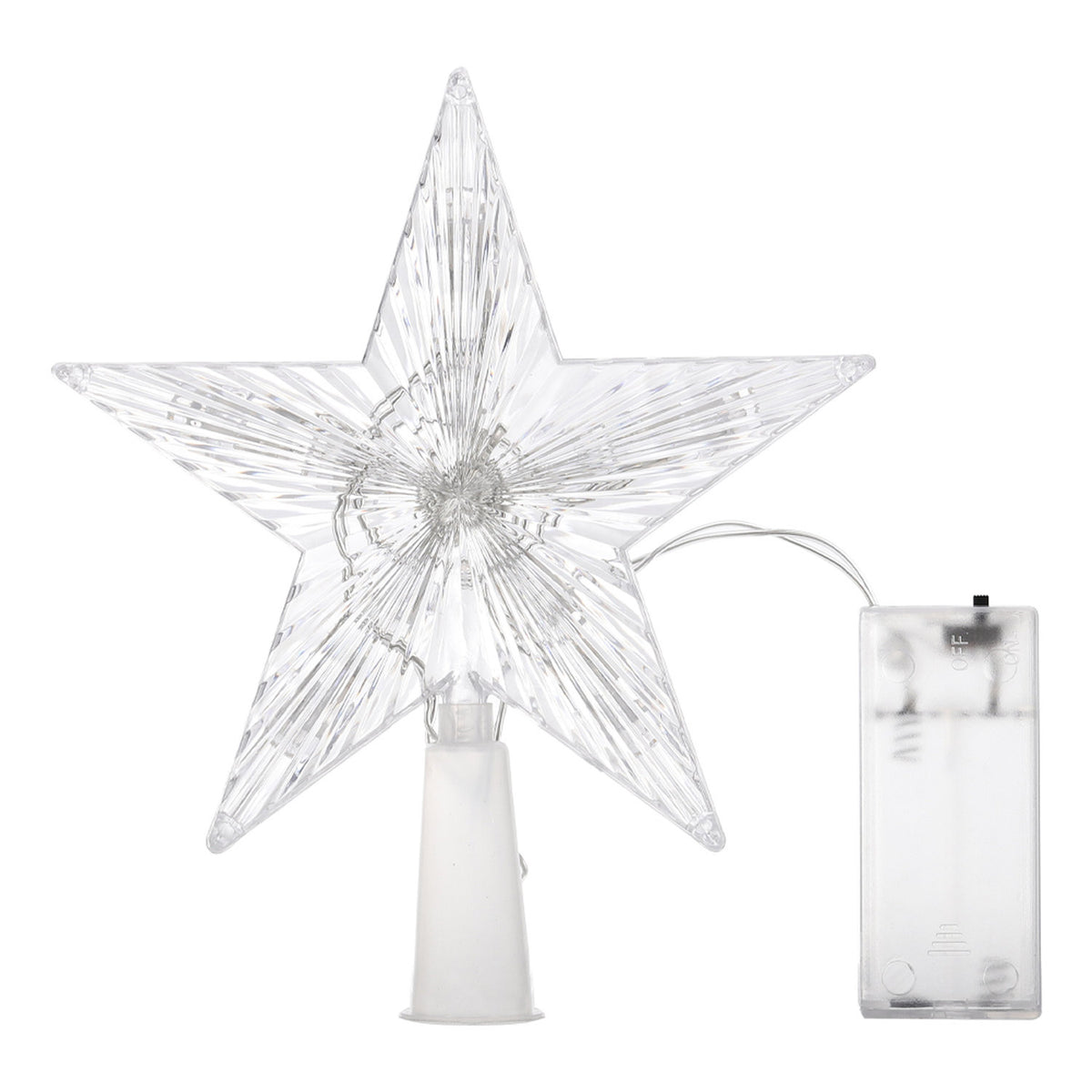 LED Colourful Star Christmas Tree Topper 18cm