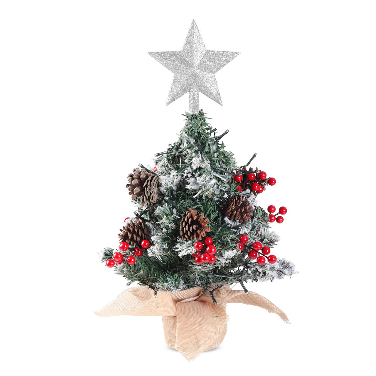 Tabletop Christmas Tree Pre-Lit with Star Topper