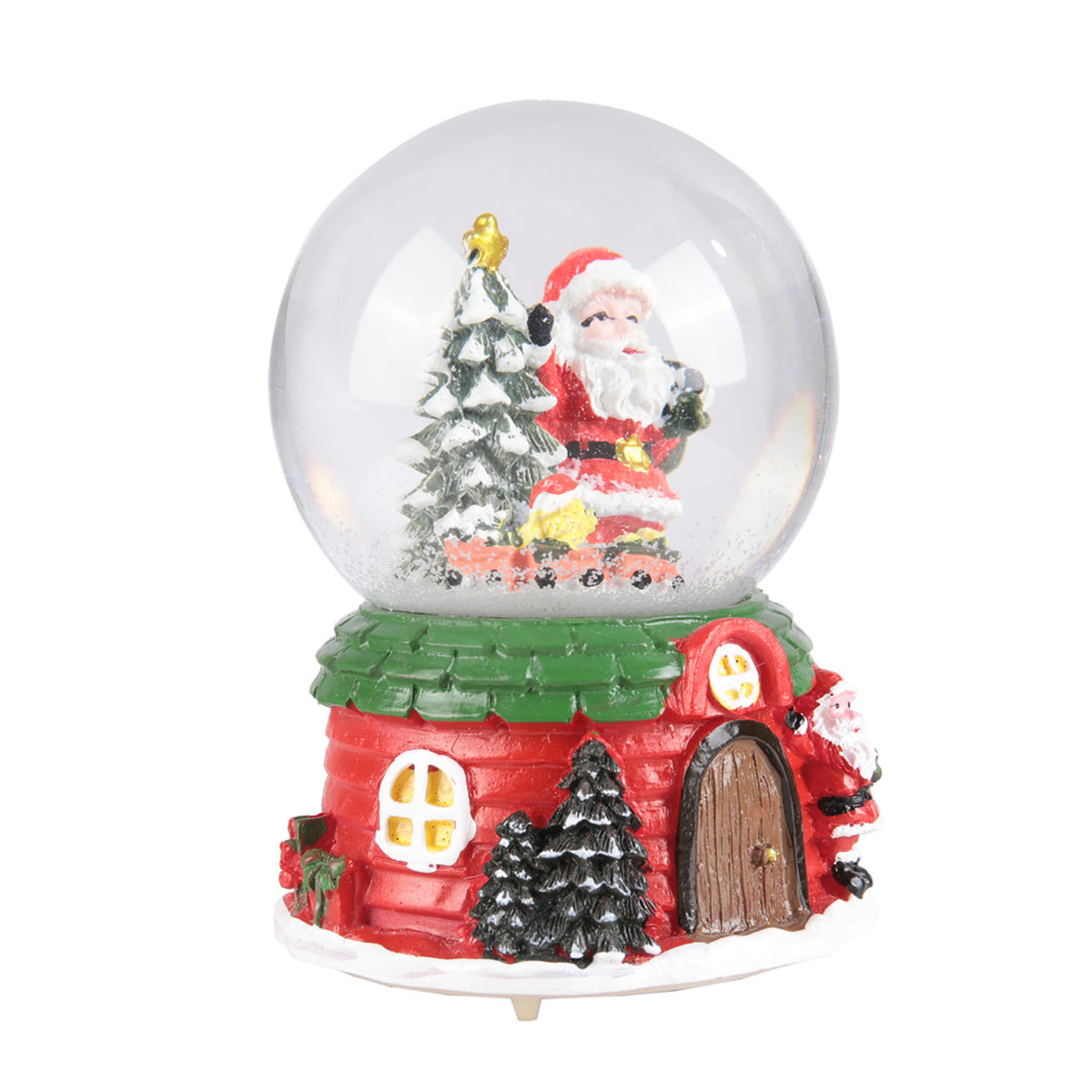 Father Christmas Music Snow Globe Ornament