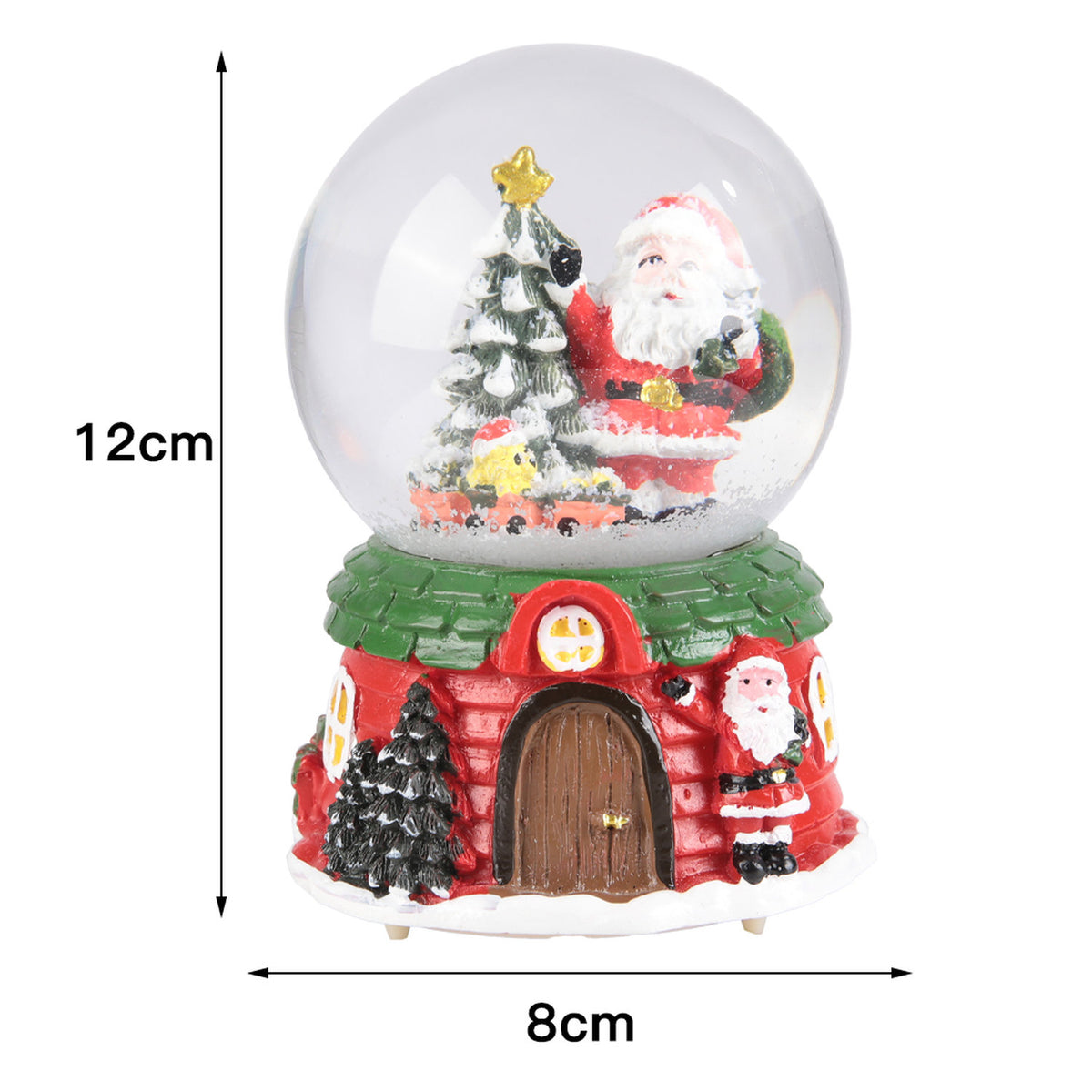 Father Christmas Music Snow Globe Ornament