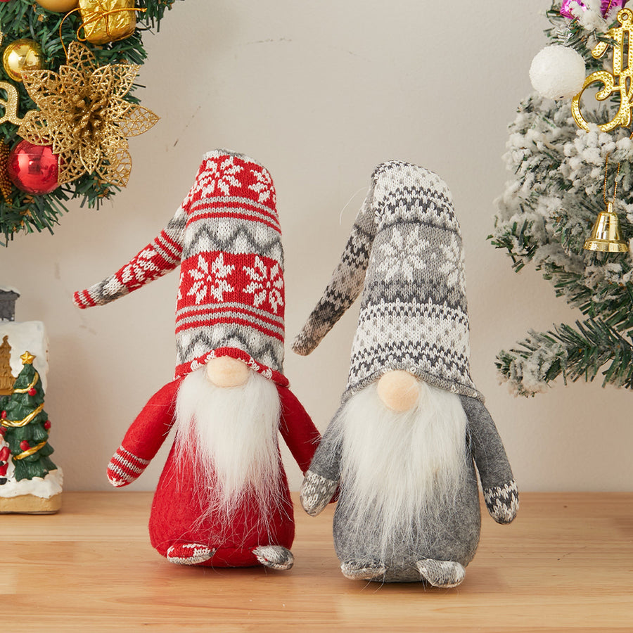 Plush Christmas Gnome Ornament 2 Pack