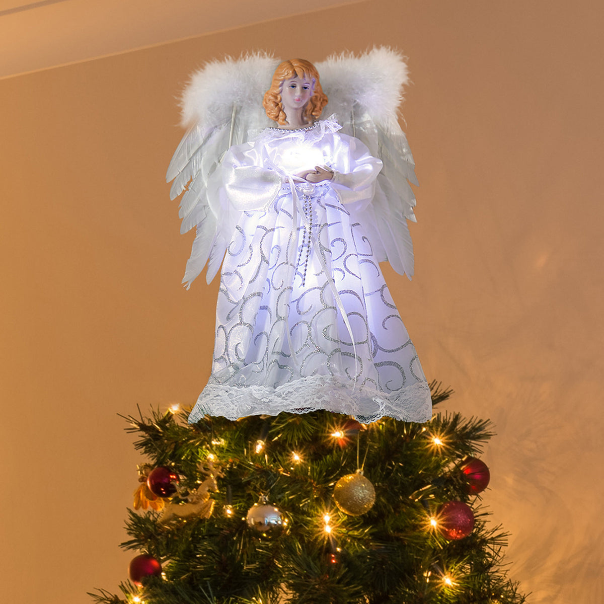 LED Christmas Angel Tree Topper