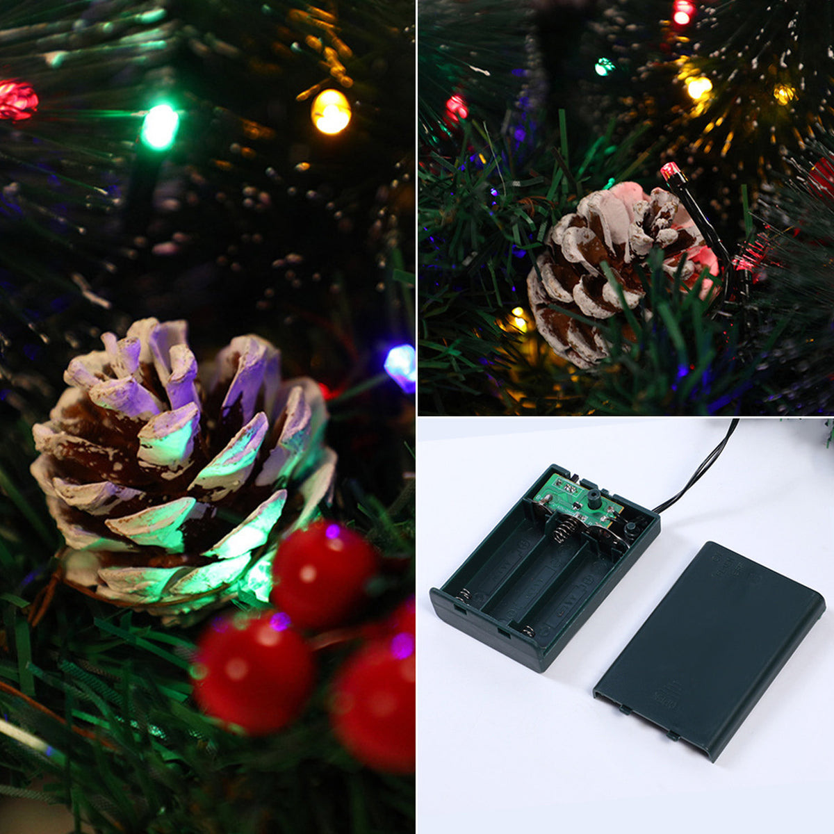 Teardrop Christmas Swag with Lights