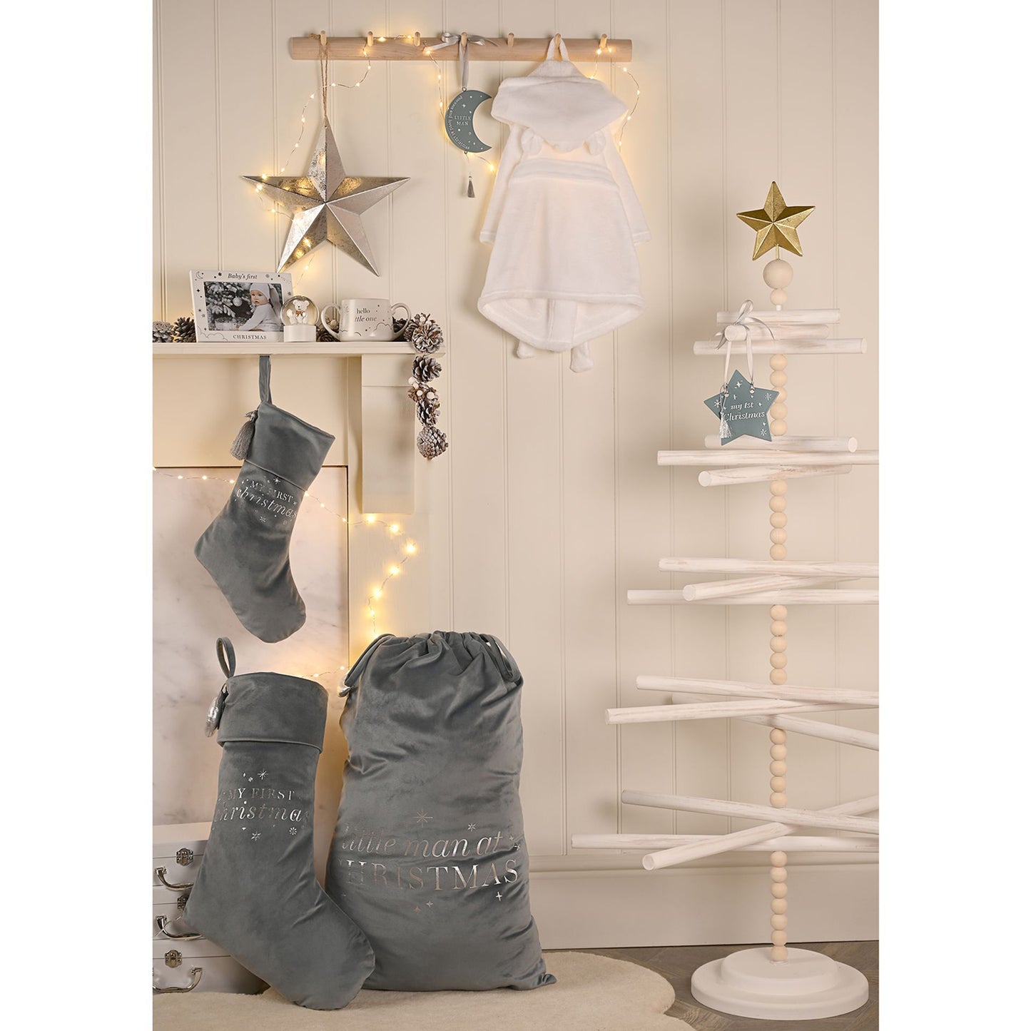 Bambino Baby's First Dressing Gown - White 3-6 Months