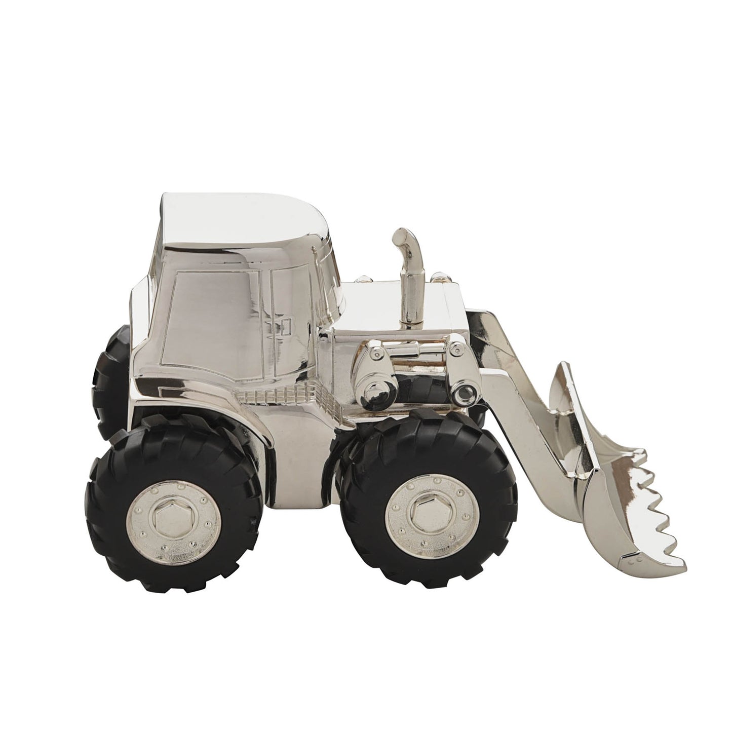 Bambino Loading Digger Silver Plated Money Box