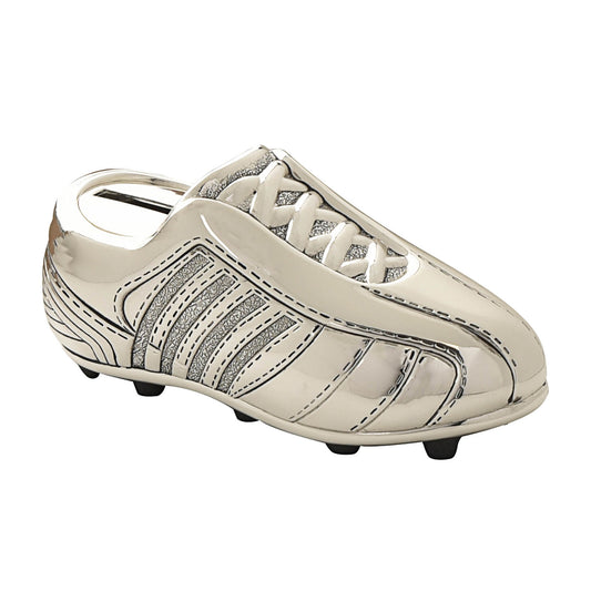 Bambino Football Boot Silver plated Money Box