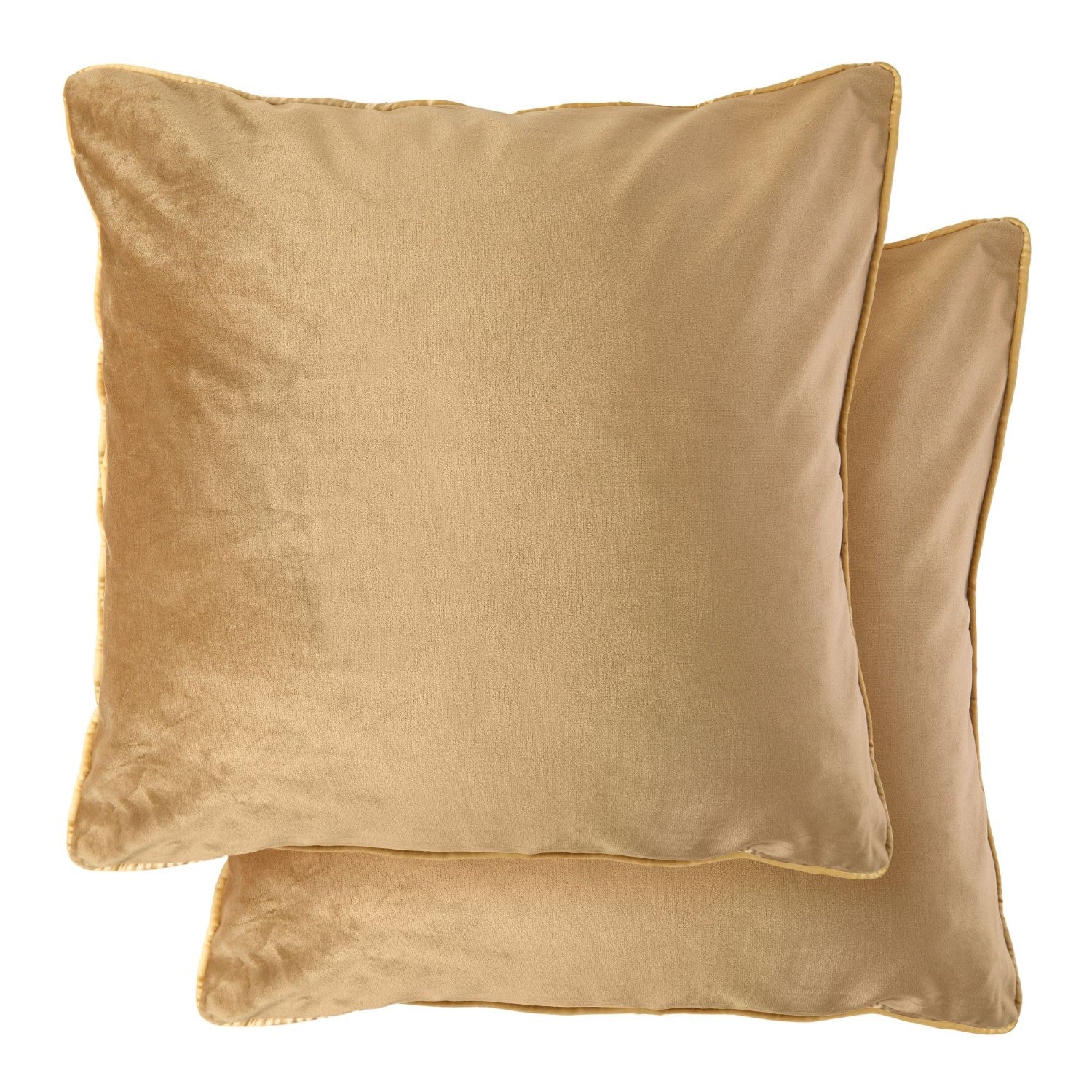 Chelsea Taupe Velvet Cushion Cover Pair (43cm x 43cm) – Julian Charles Home