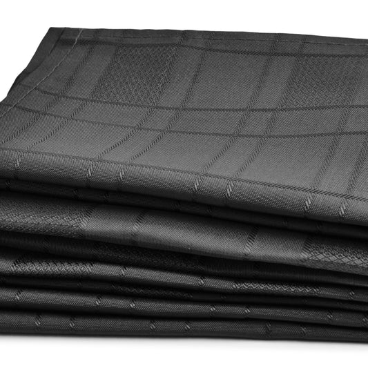 Chequers Black Jacquard Napkins (Set of 4)