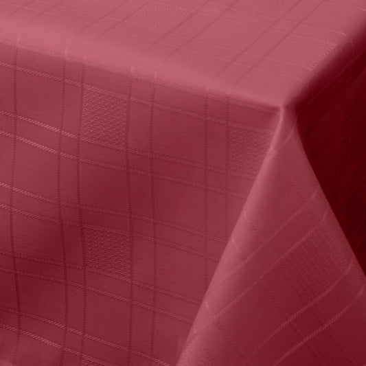 Chequers Wine Red Jacquard Table Cloth