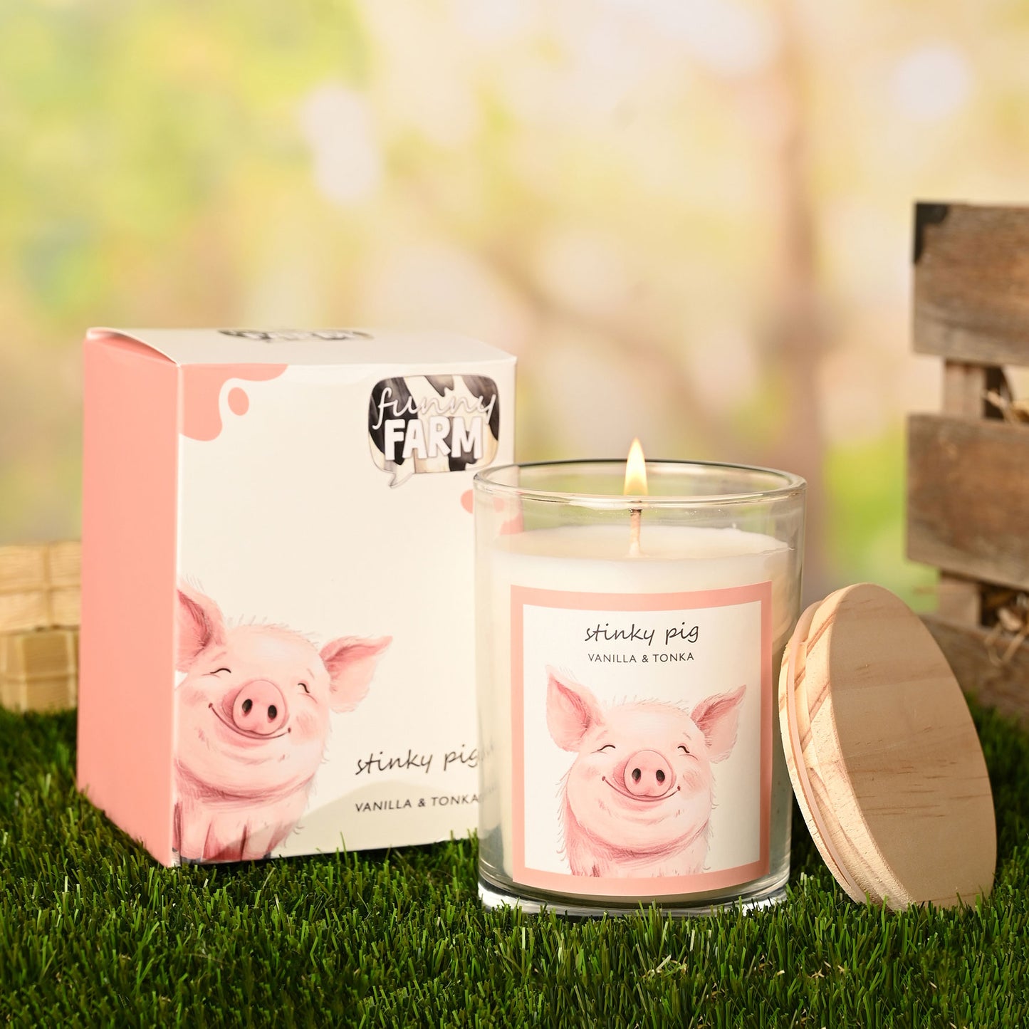 The Funny Farm Candle Stinky Pig