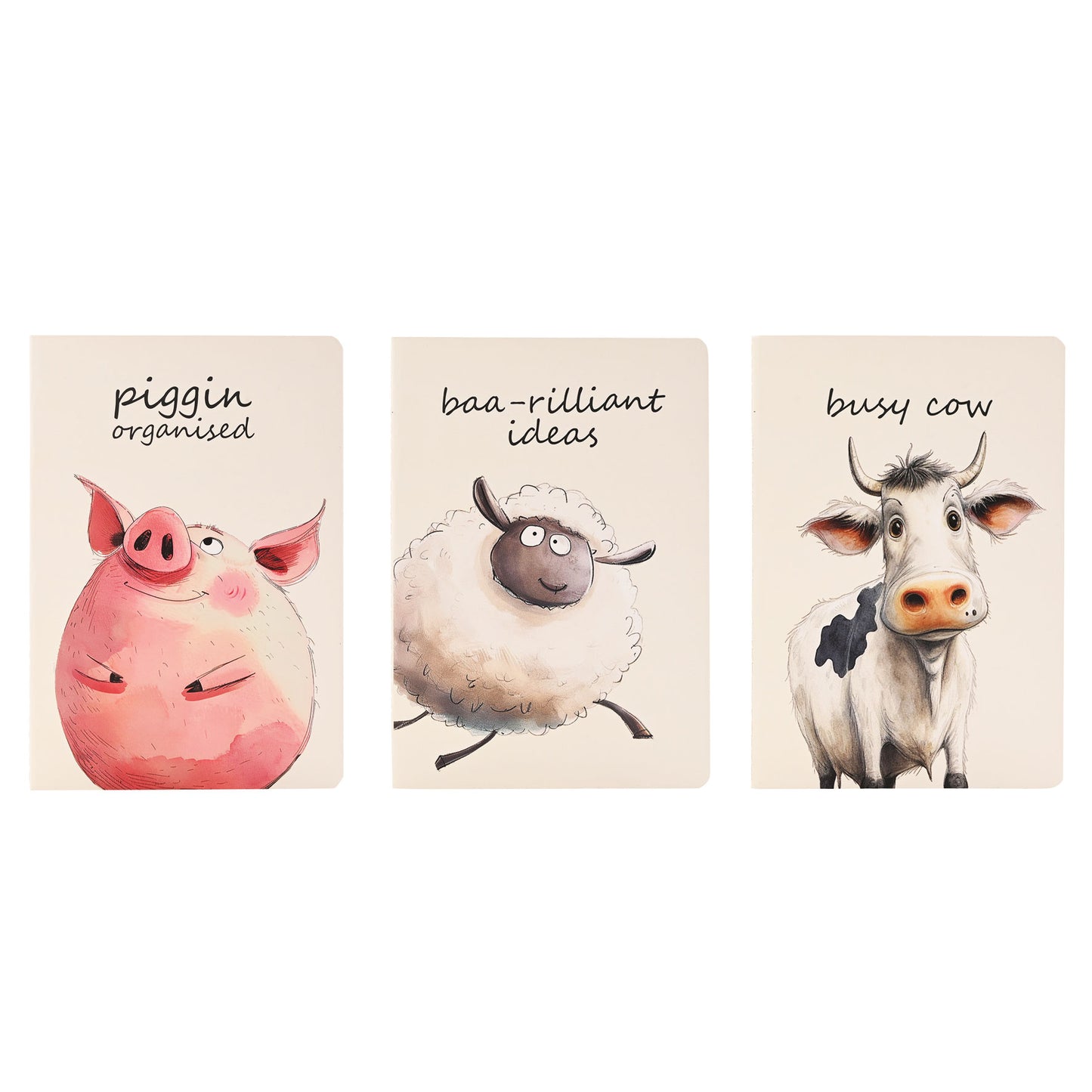 The Funny Farm Set of 3 A5 Notebooks