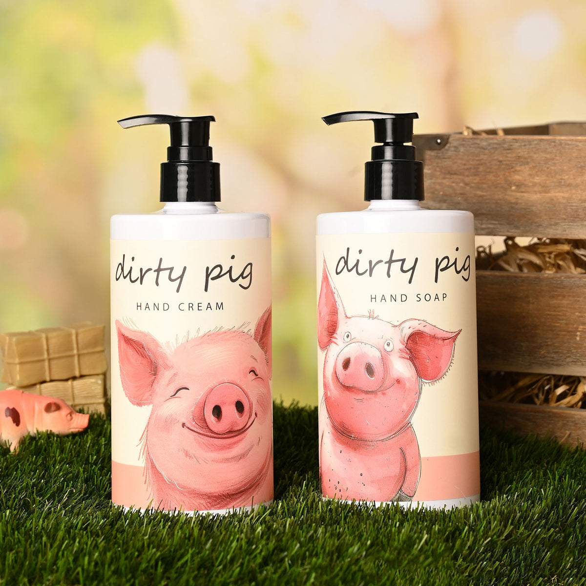The Funny Farm Hand Soap and Hand Cream Set Dirty Pig