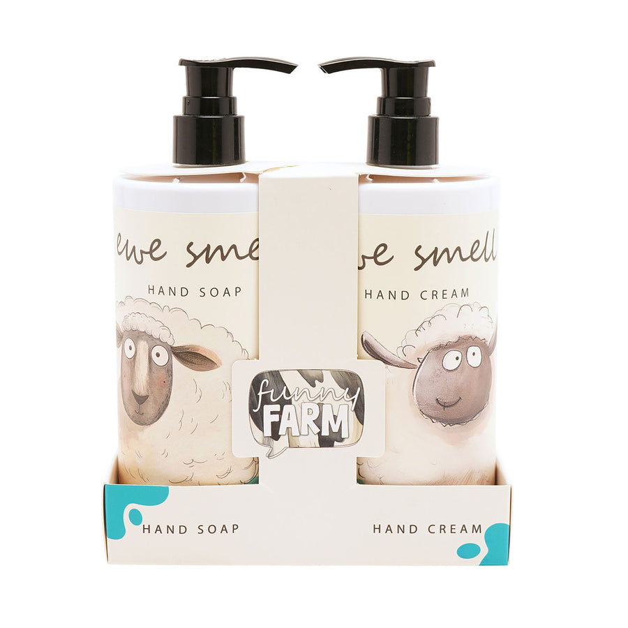 The Funny Farm Hand Soap and Hand Cream Set Ewe Smell