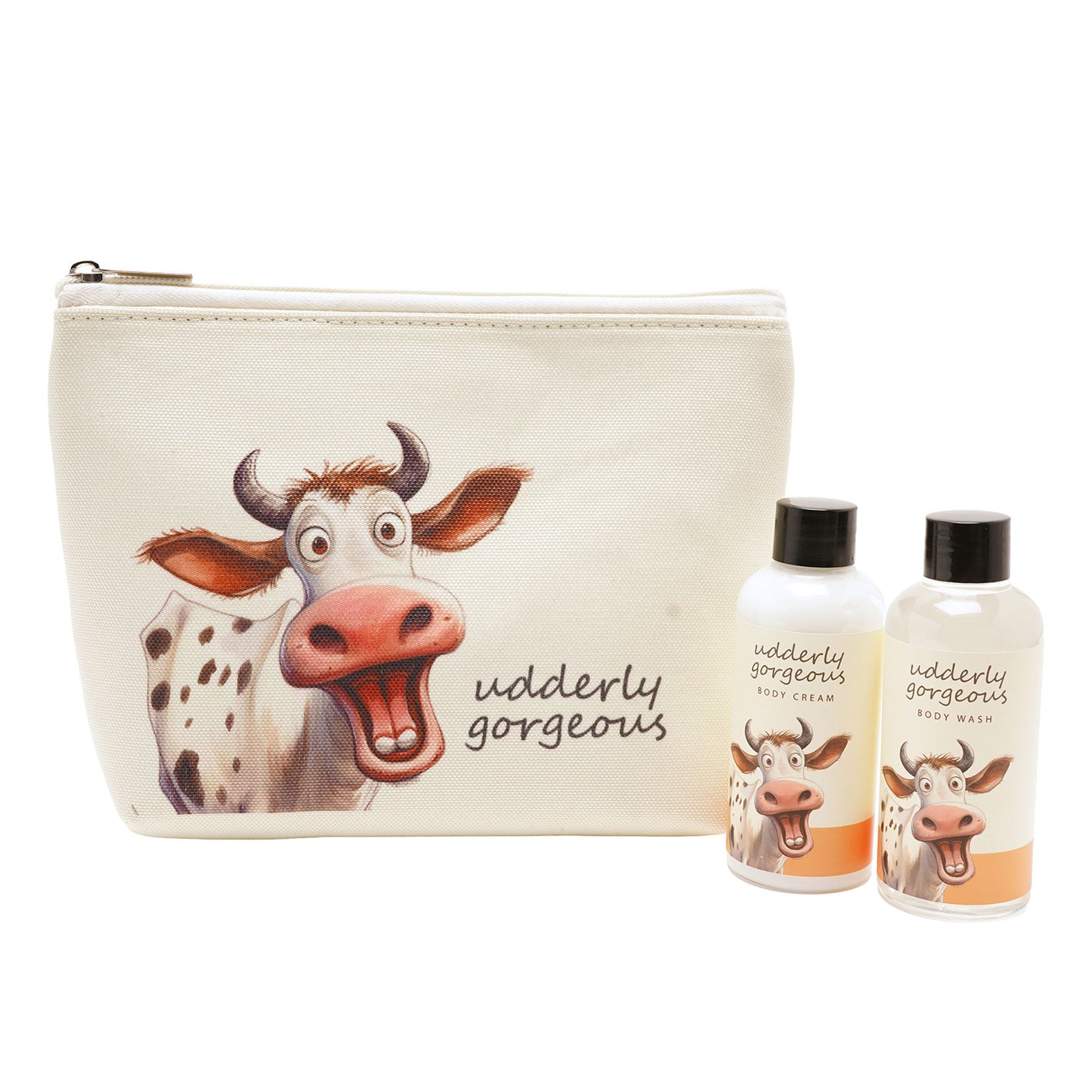 The Funny Farm Body Wash and Lotion Wash Bag Set Udderly Gorgeous