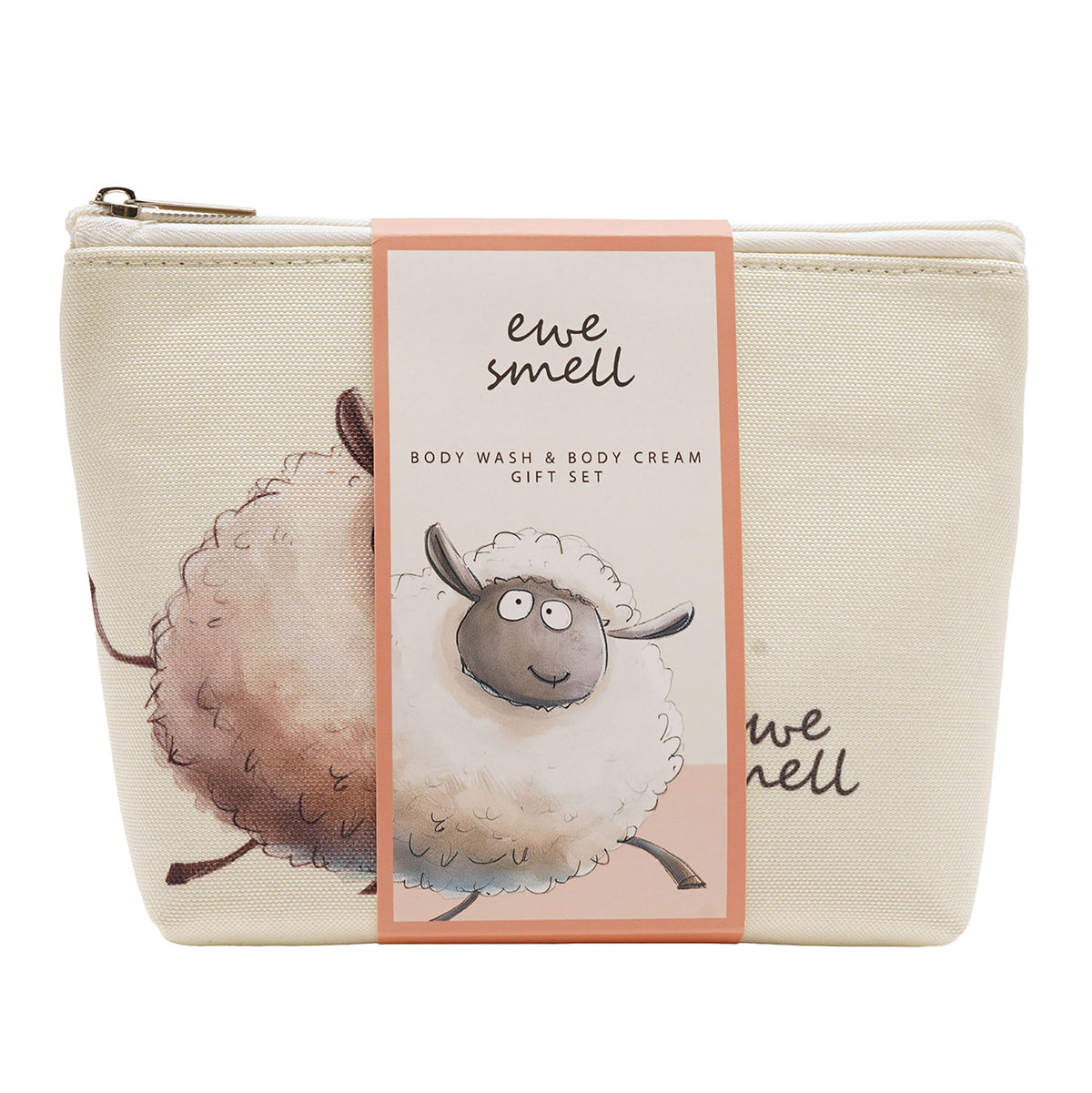 The Funny Farm Body Wash and Lotion Wash Bag Set Ewe Smell