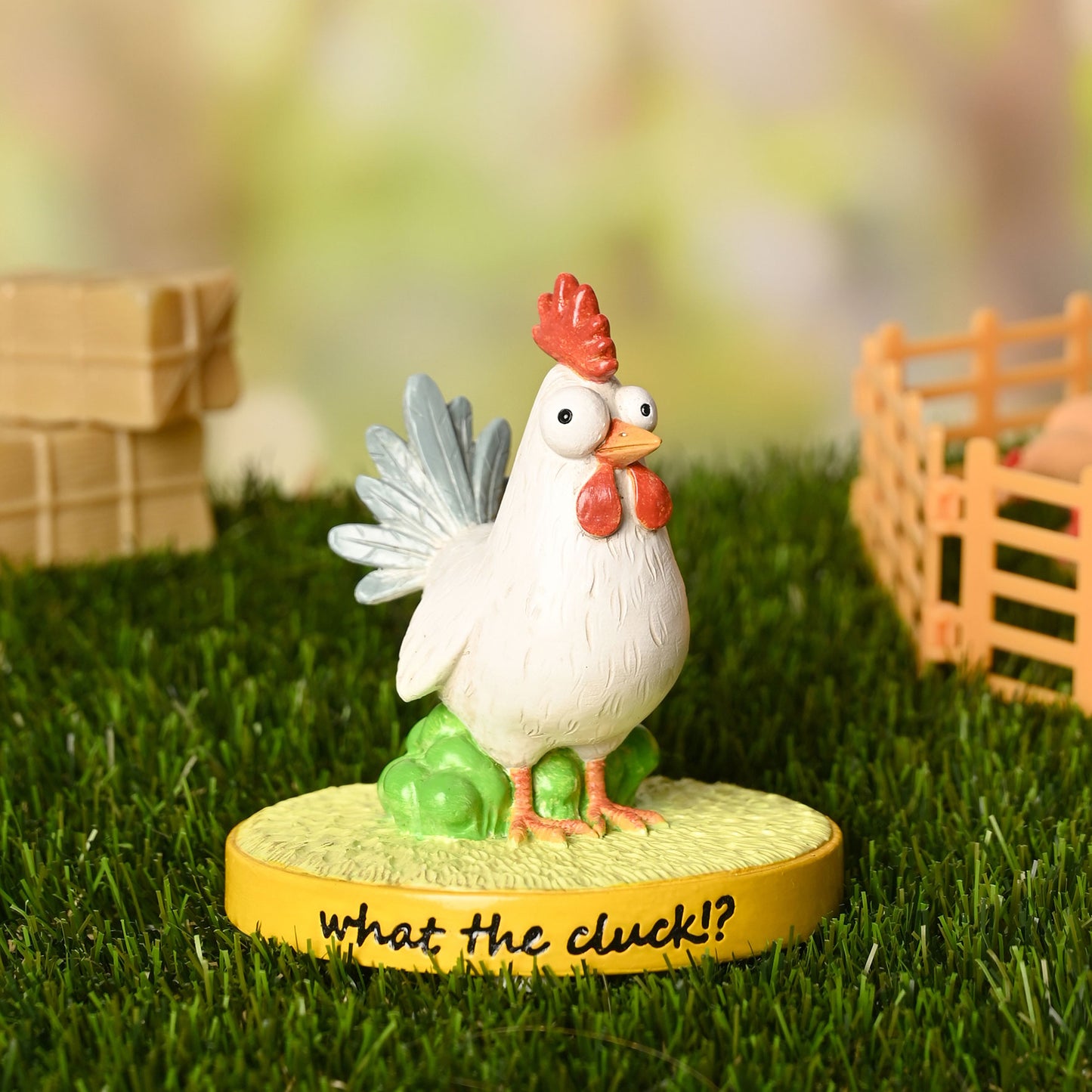 The Funny Farm Chicken Figurine What The Cluck